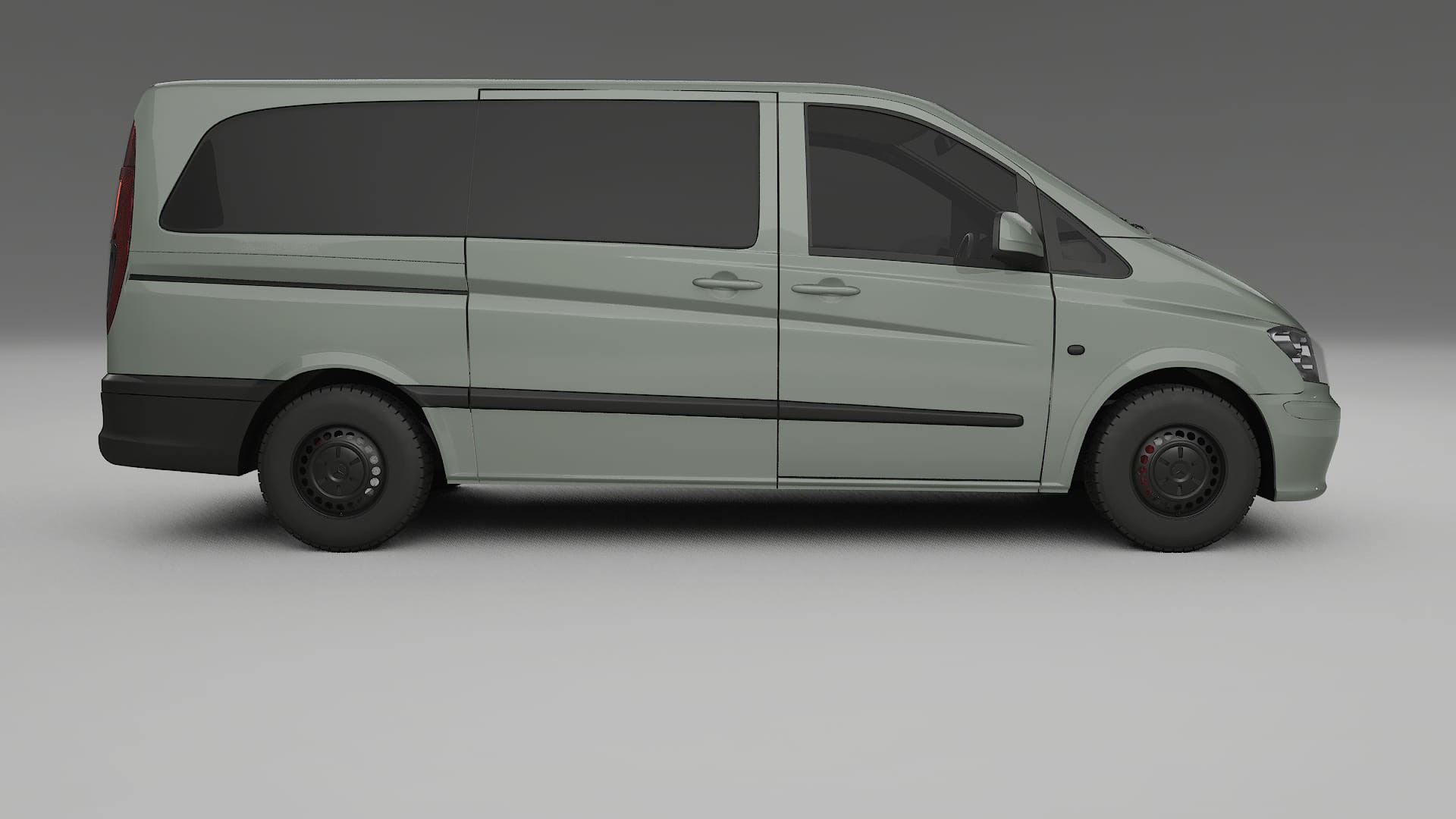 Mercedes Vito Short W639 facelift LCI TPU Lackskyddsfilm | SLATE Färgskiftande PPF – Komplett Förskuret Kit
