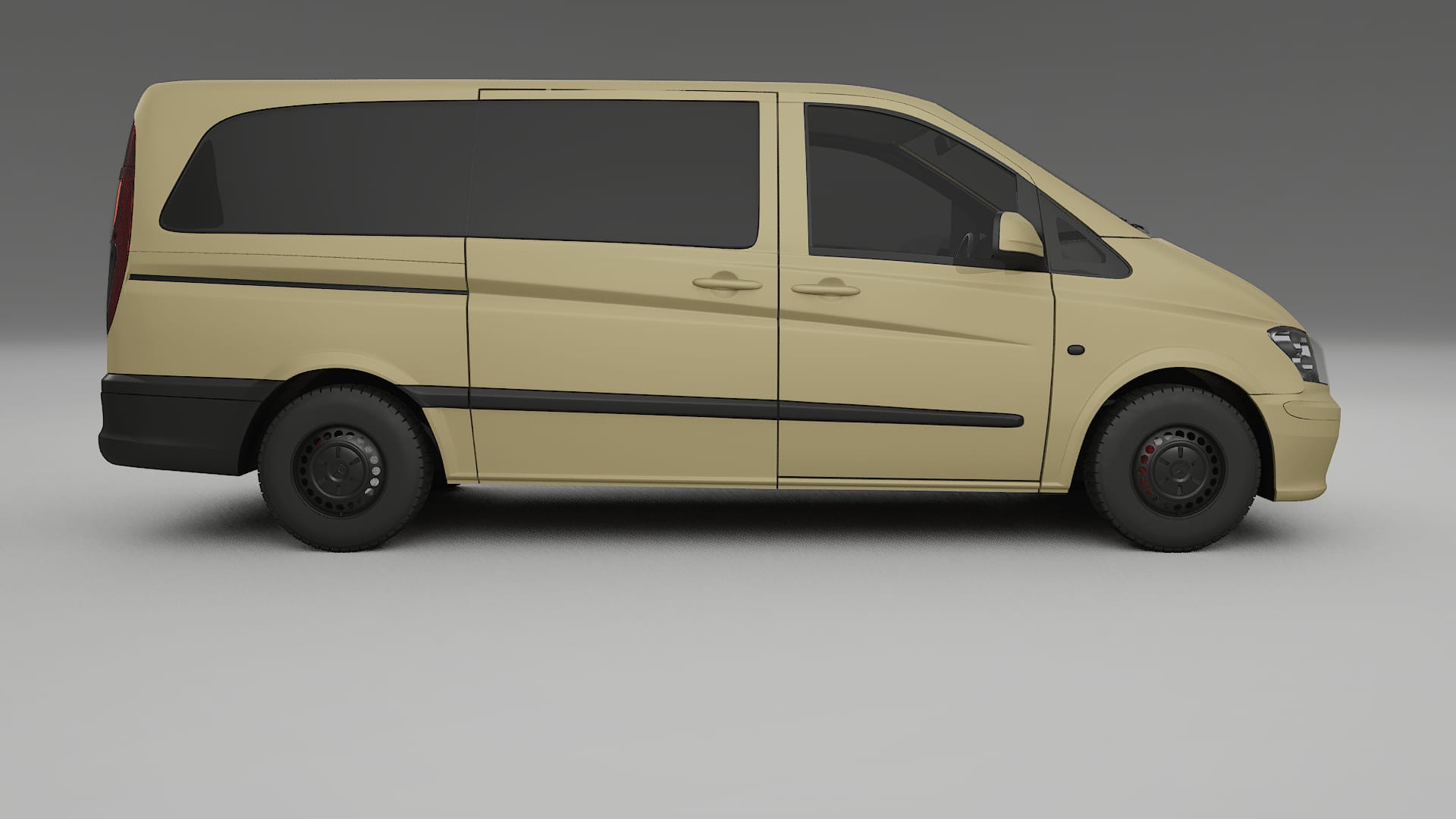 Mercedes Vito Short W639 facelift LCI TPU Lackskyddsfilm | SAND Färgskiftande PPF – Komplett Förskuret Kit