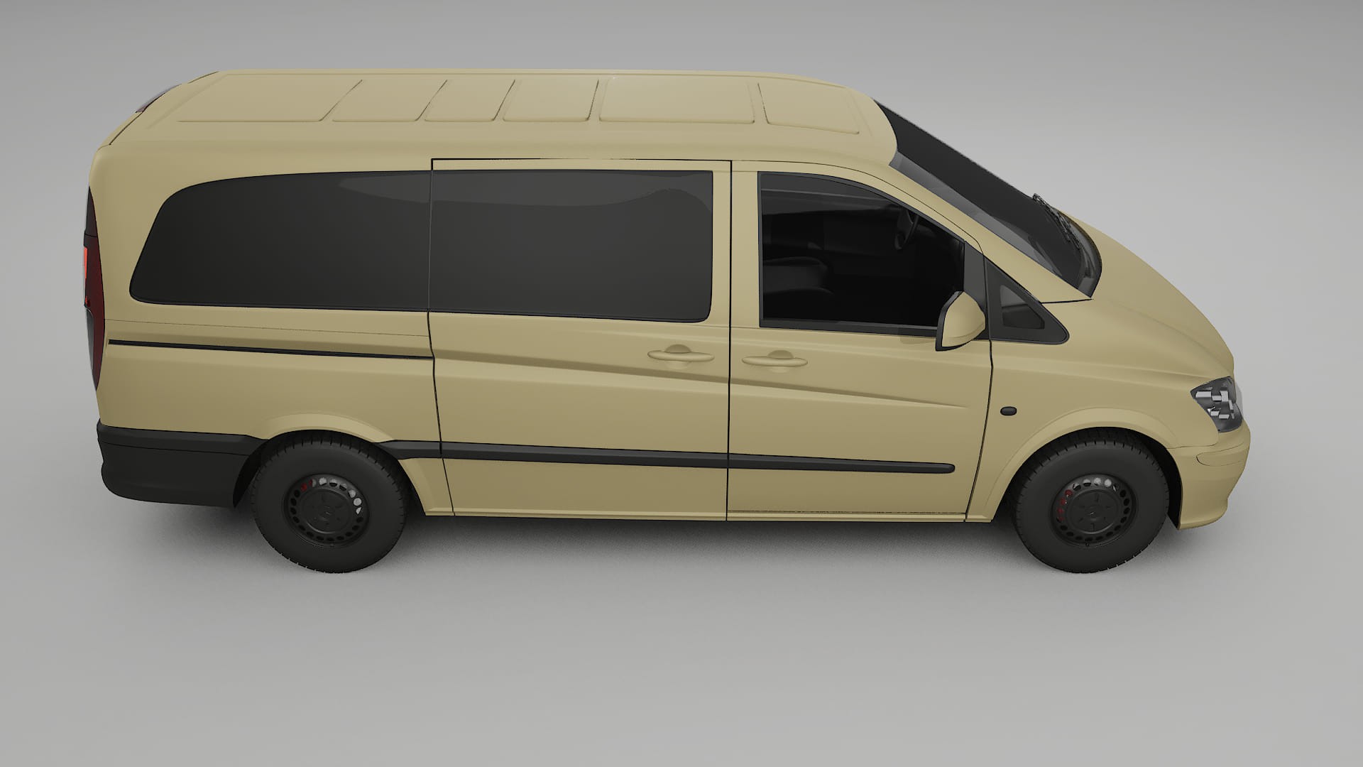 Mercedes Vito Short W639 facelift LCI TPU Lackskyddsfilm | SAND Färgskiftande PPF – Komplett Förskuret Kit