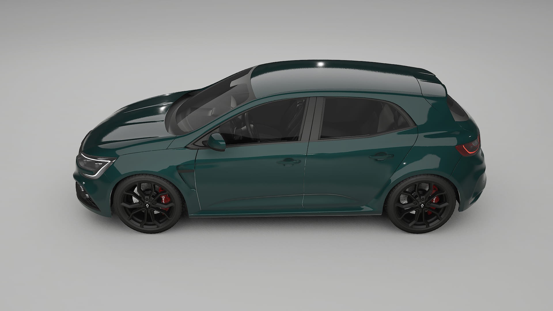 Renault Megane RS IV TPU Lackskyddsfilm | INFERNO Färgskiftande PPF – Komplett Förskuret Kit