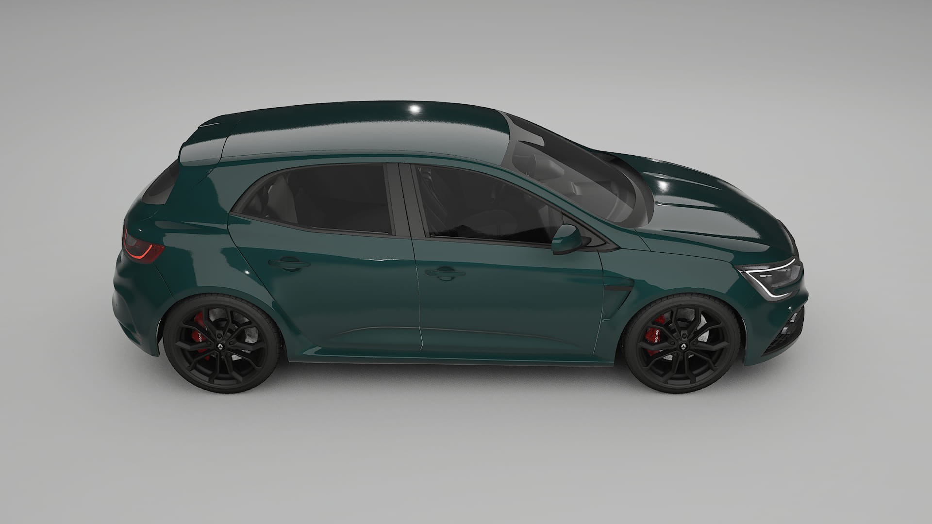 Renault Megane RS IV TPU Lackskyddsfilm | INFERNO Färgskiftande PPF – Komplett Förskuret Kit