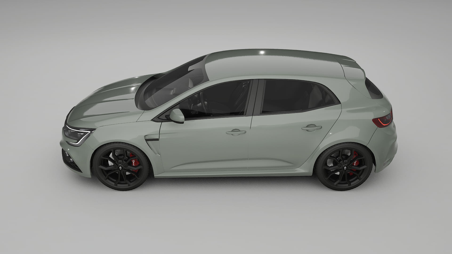 Renault Megane RS IV TPU Lackskyddsfilm | SLATE Färgskiftande PPF – Komplett Förskuret Kit