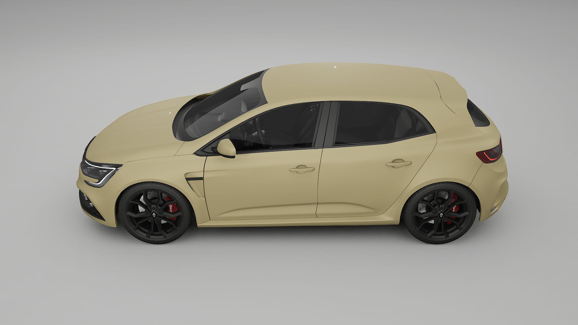 Renault Megane RS IV TPU Lackskyddsfilm | SAND Färgskiftande PPF – Komplett Förskuret Kit
