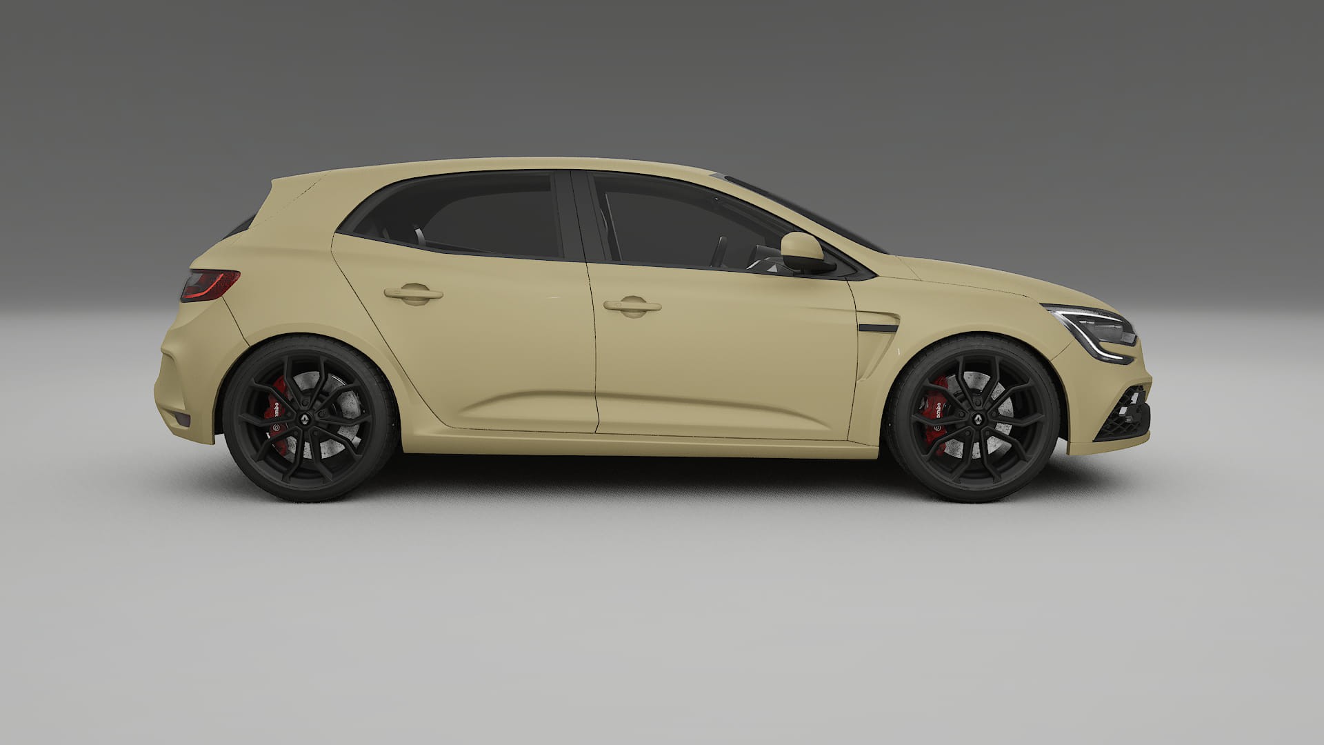 Renault Megane RS IV TPU Lackskyddsfilm | SAND Färgskiftande PPF – Komplett Förskuret Kit