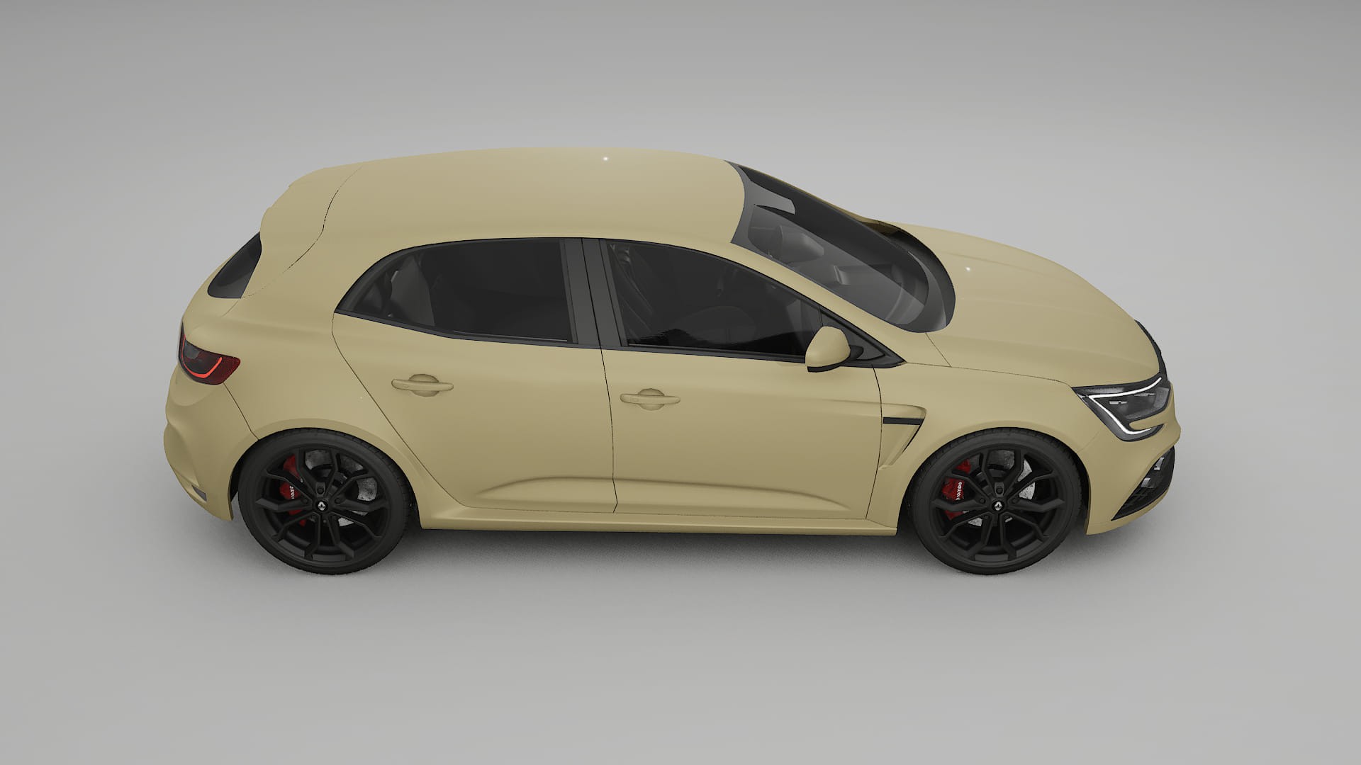 Renault Megane RS IV TPU Lackskyddsfilm | SAND Färgskiftande PPF – Komplett Förskuret Kit