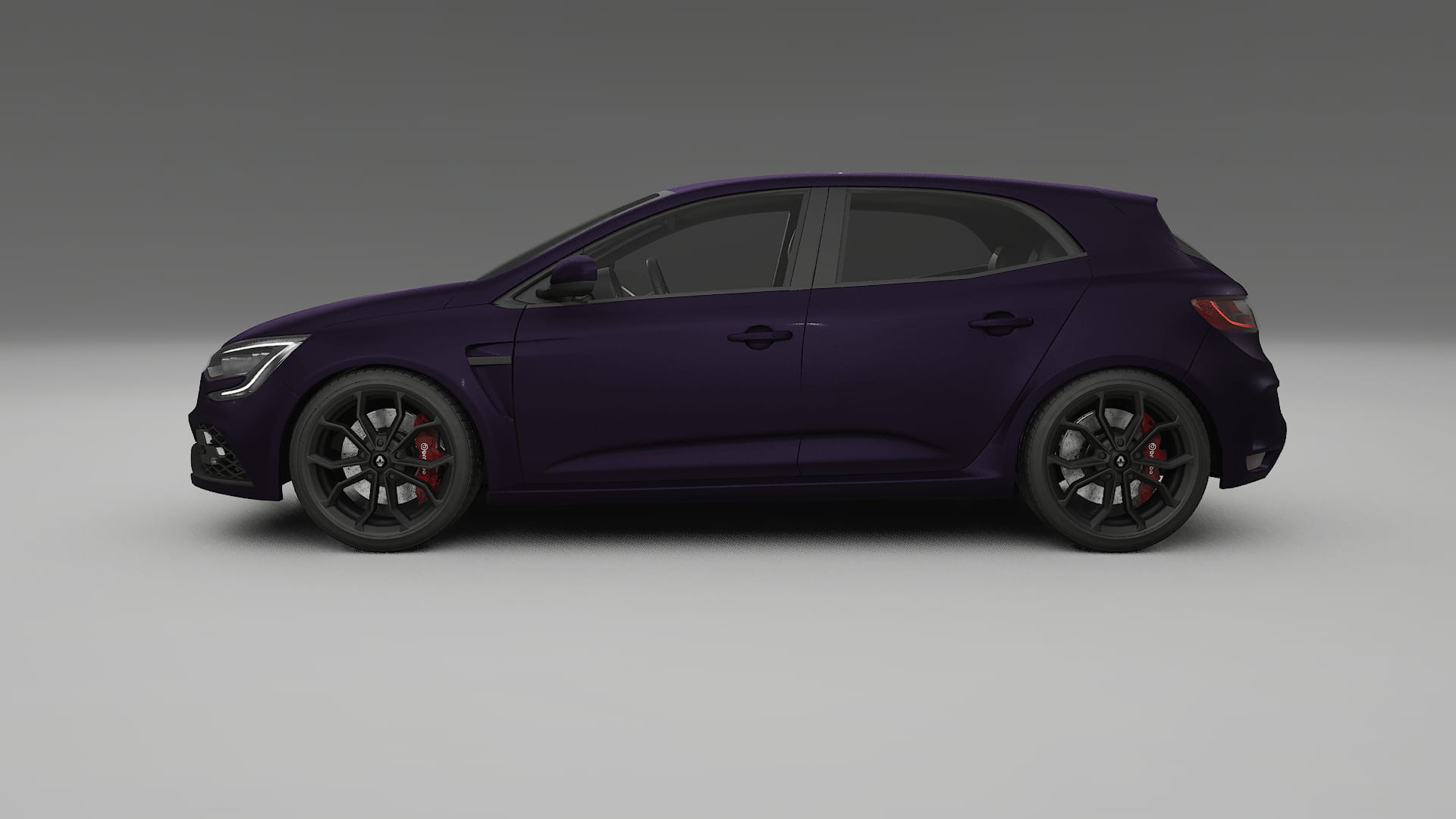 Renault Megane RS IV TPU Lackskyddsfilm | VIOLET Färgskiftande PPF – Komplett Förskuret Kit