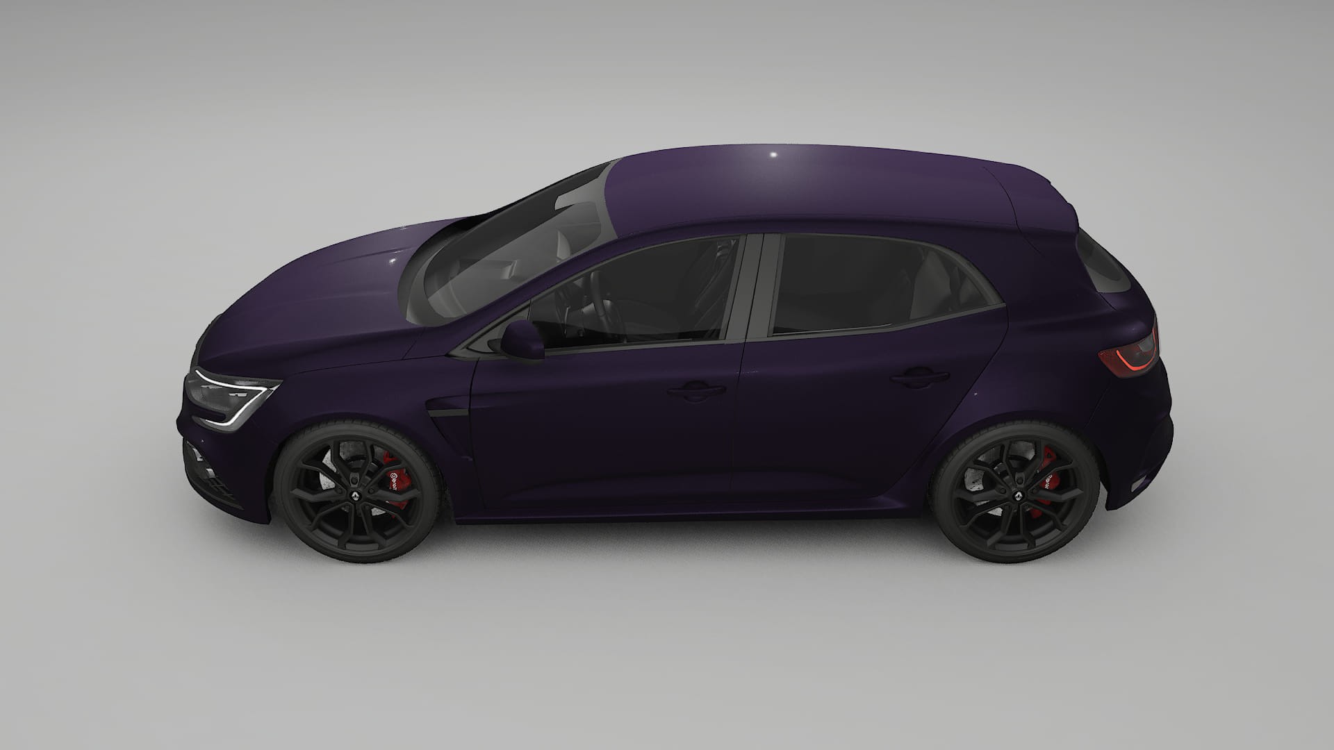 Renault Megane RS IV TPU Lackskyddsfilm | VIOLET Färgskiftande PPF – Komplett Förskuret Kit