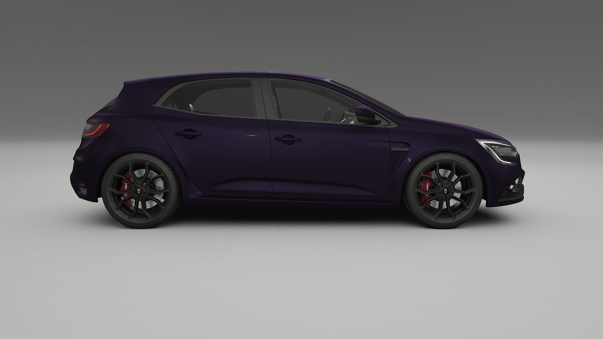 Renault Megane RS IV TPU Lackskyddsfilm | VIOLET Färgskiftande PPF – Komplett Förskuret Kit