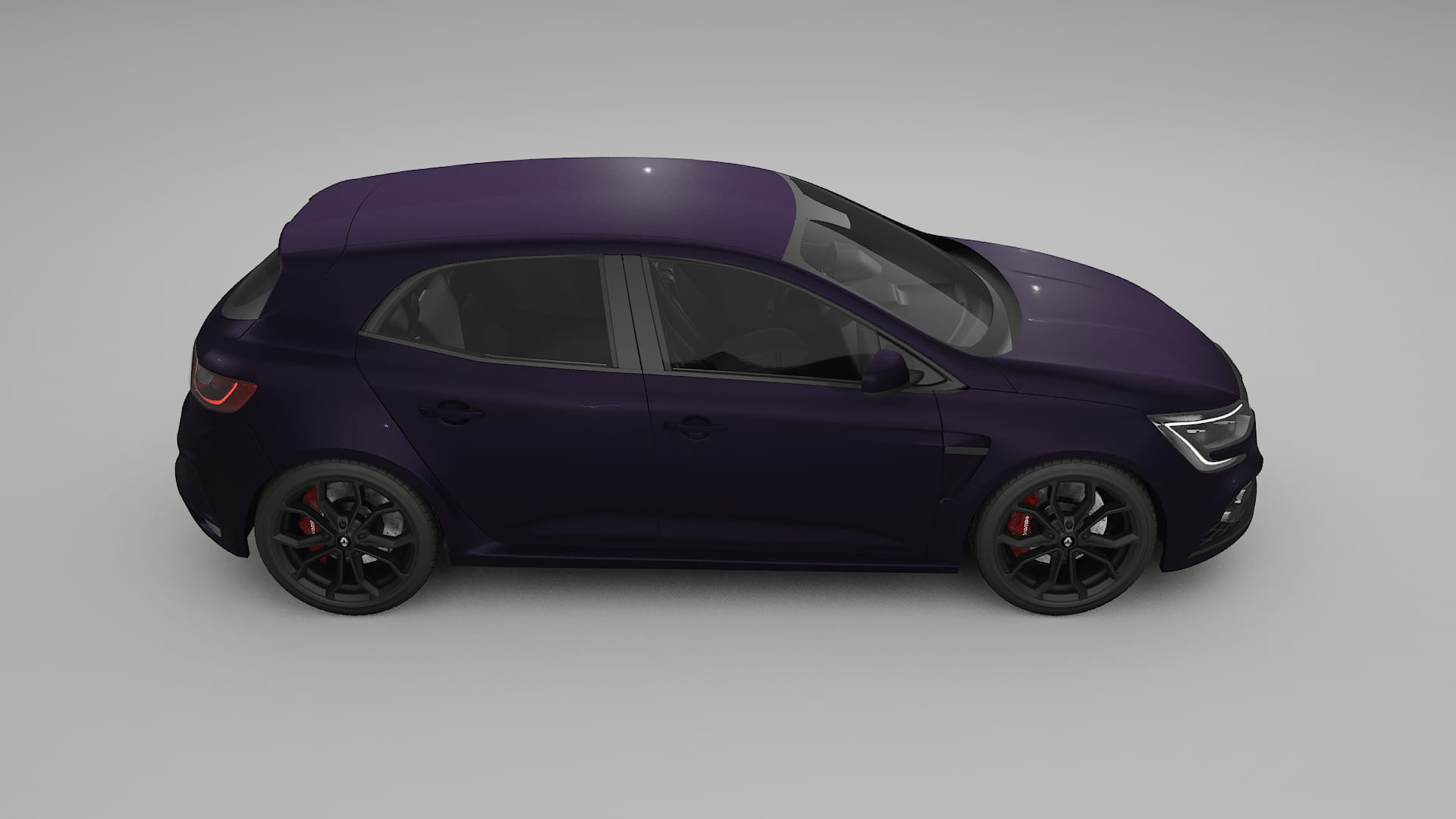 Renault Megane RS IV TPU Lackskyddsfilm | VIOLET Färgskiftande PPF – Komplett Förskuret Kit