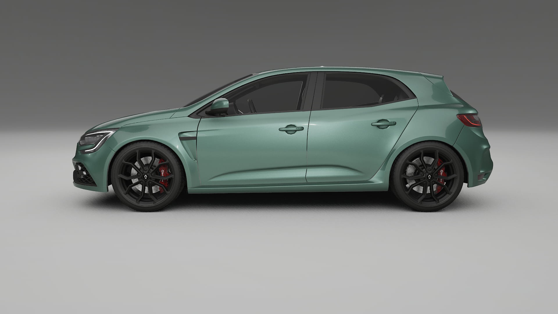 Renault Megane RS IV TPU Lackskyddsfilm | EVERGREEN Färgskiftande PPF – Komplett Förskuret Kit