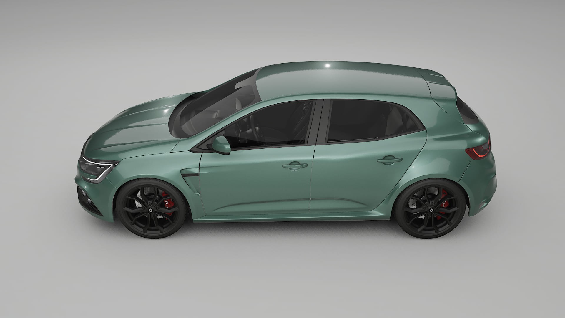 Renault Megane RS IV TPU Lackskyddsfilm | EVERGREEN Färgskiftande PPF – Komplett Förskuret Kit