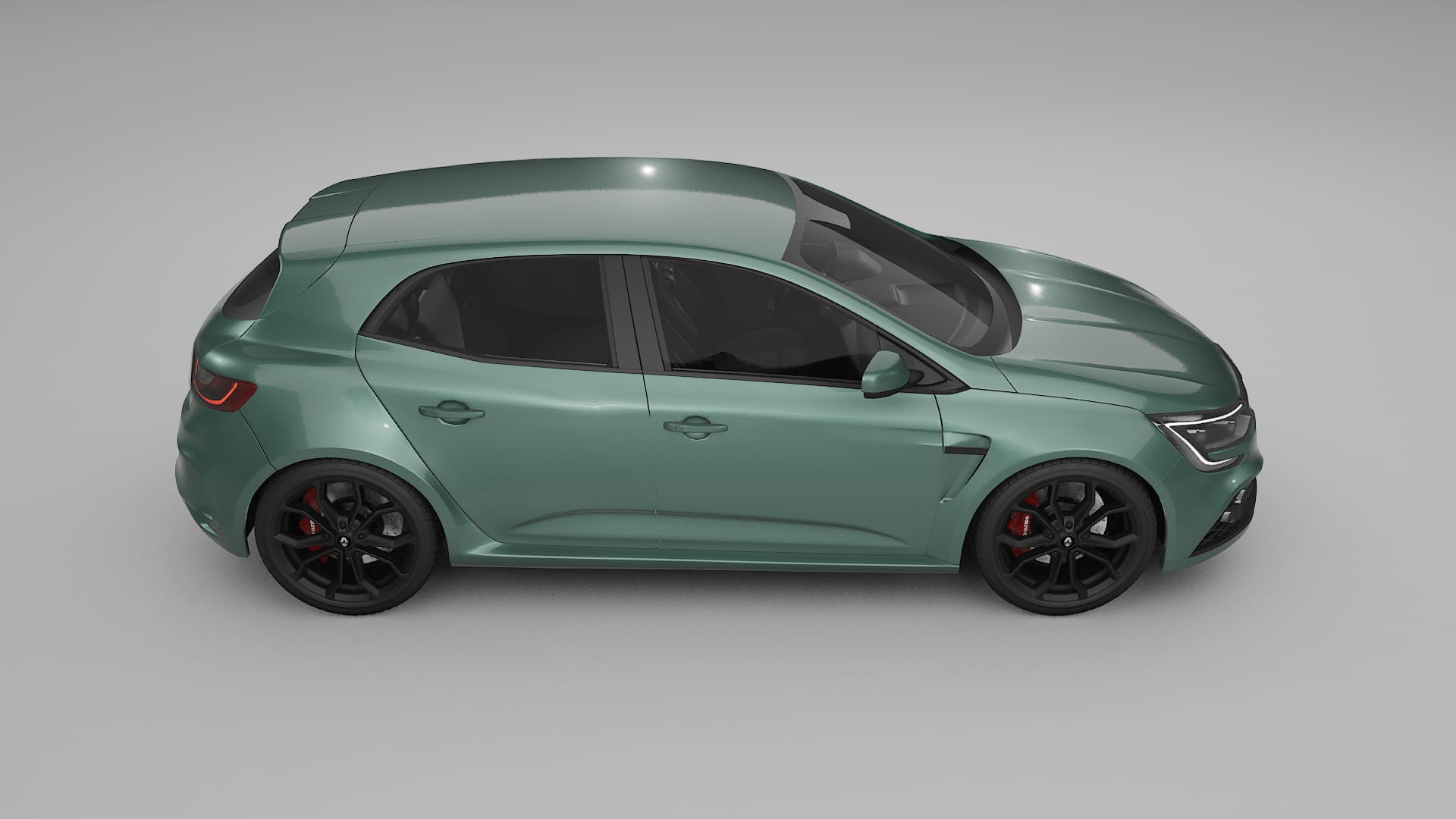 Renault Megane RS IV TPU Lackskyddsfilm | EVERGREEN Färgskiftande PPF – Komplett Förskuret Kit