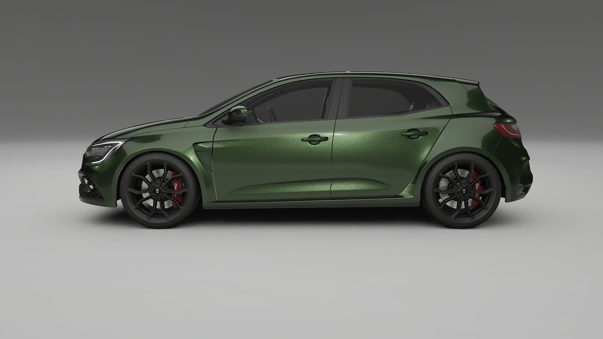 Renault Megane RS IV TPU Lackskyddsfilm | LAGOON Färgskiftande PPF – Komplett Förskuret Kit