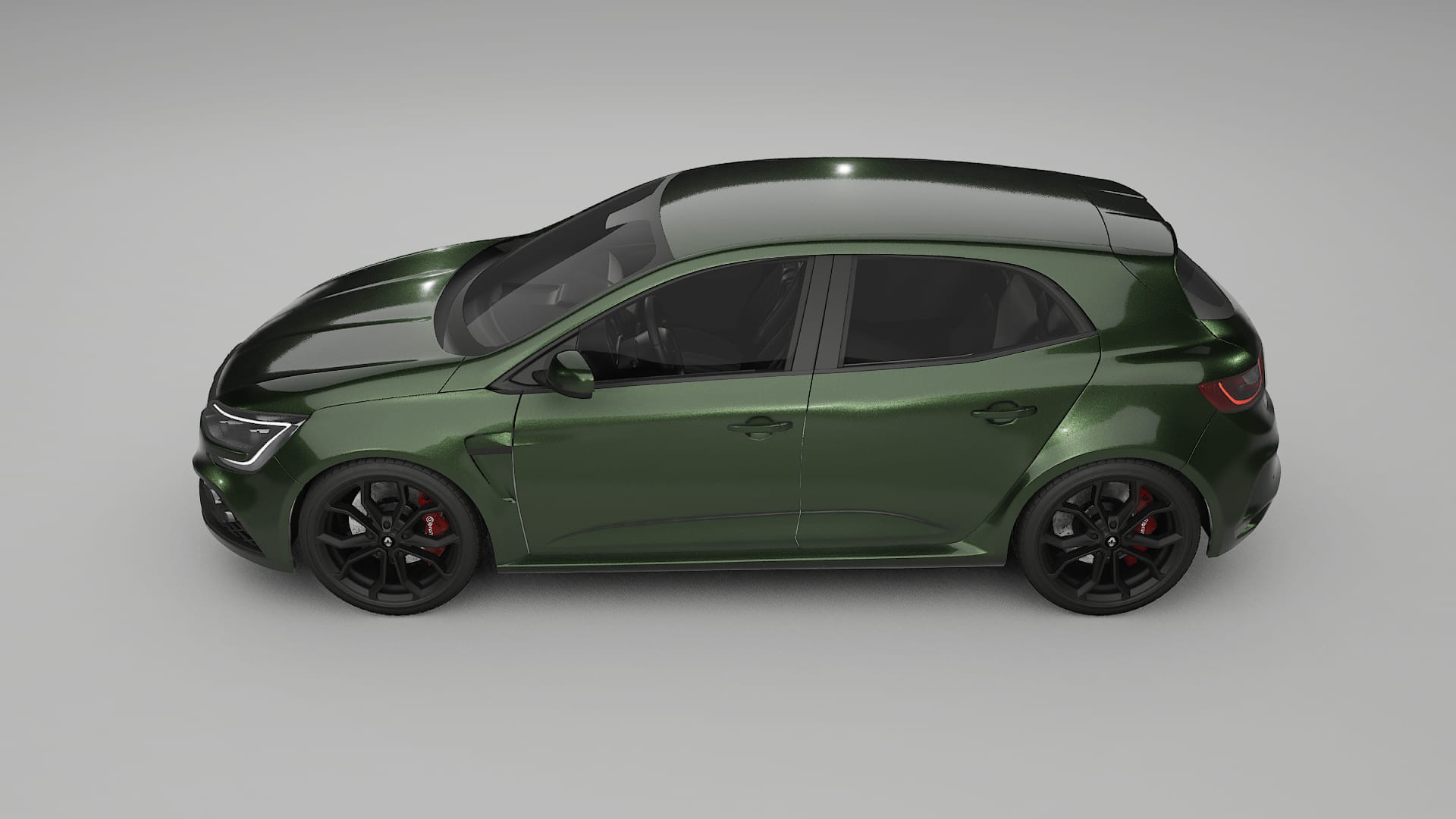 Renault Megane RS IV TPU Lackskyddsfilm | LAGOON Färgskiftande PPF – Komplett Förskuret Kit