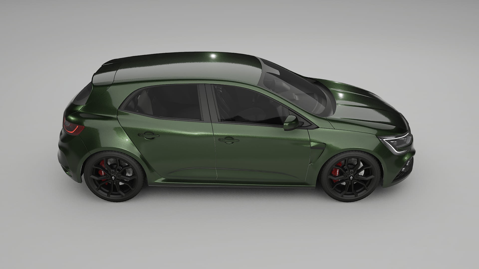 Renault Megane RS IV TPU Lackskyddsfilm | LAGOON Färgskiftande PPF – Komplett Förskuret Kit