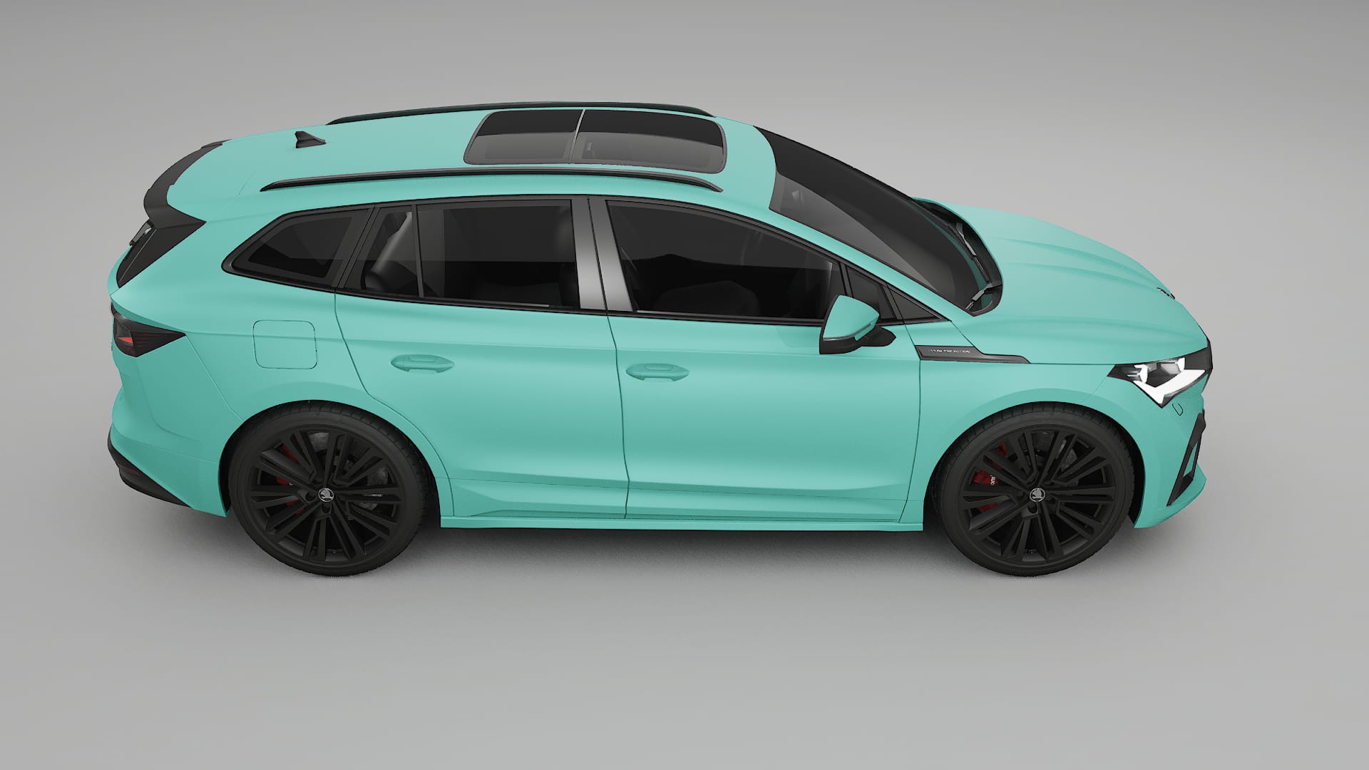 Škoda Enyaq MEB TPU Lackskyddsfilm | FROST Färgskiftande PPF – Komplett Förskuret Kit