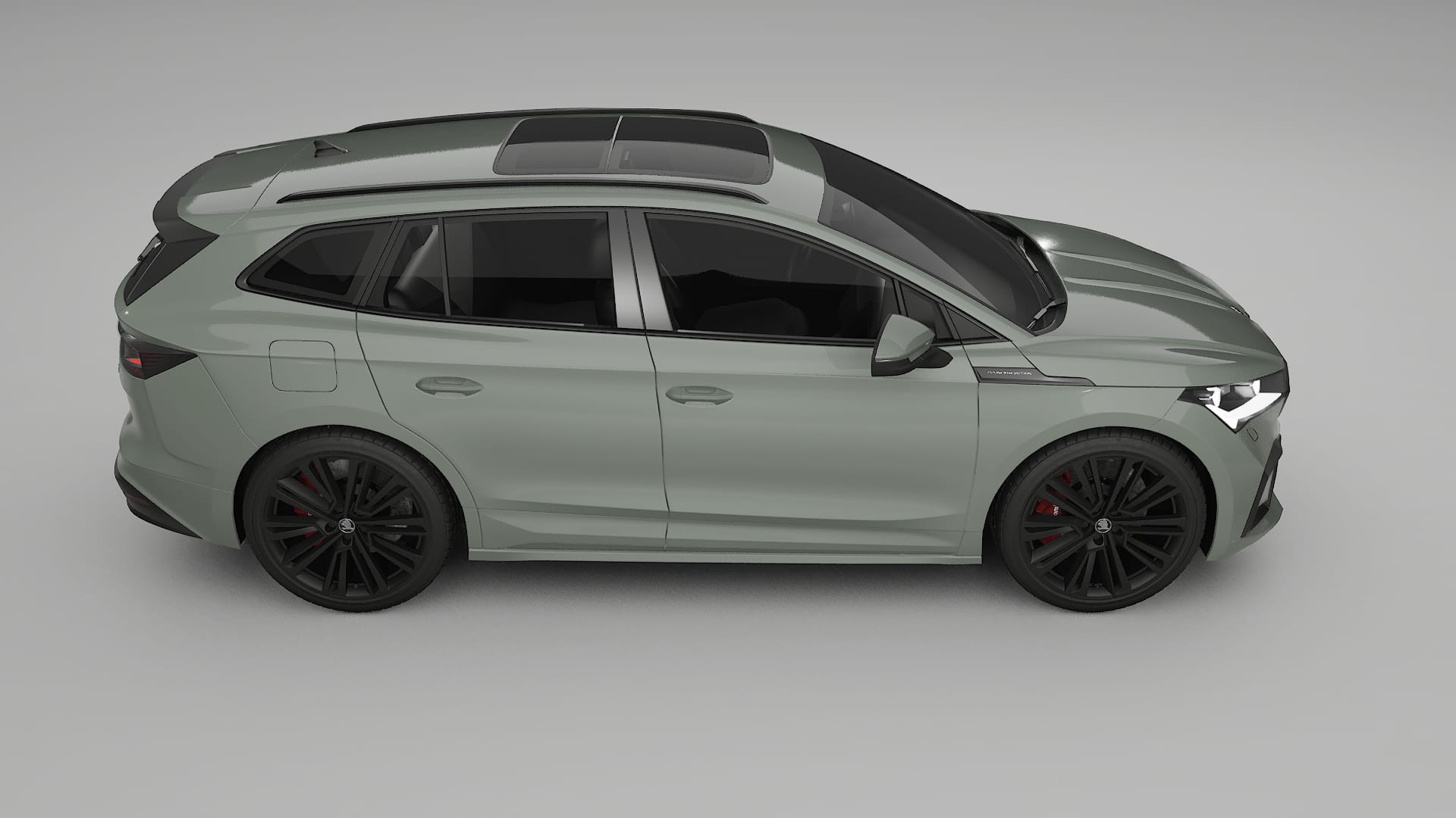 Škoda Enyaq MEB TPU Lackskyddsfilm | SLATE Färgskiftande PPF – Komplett Förskuret Kit