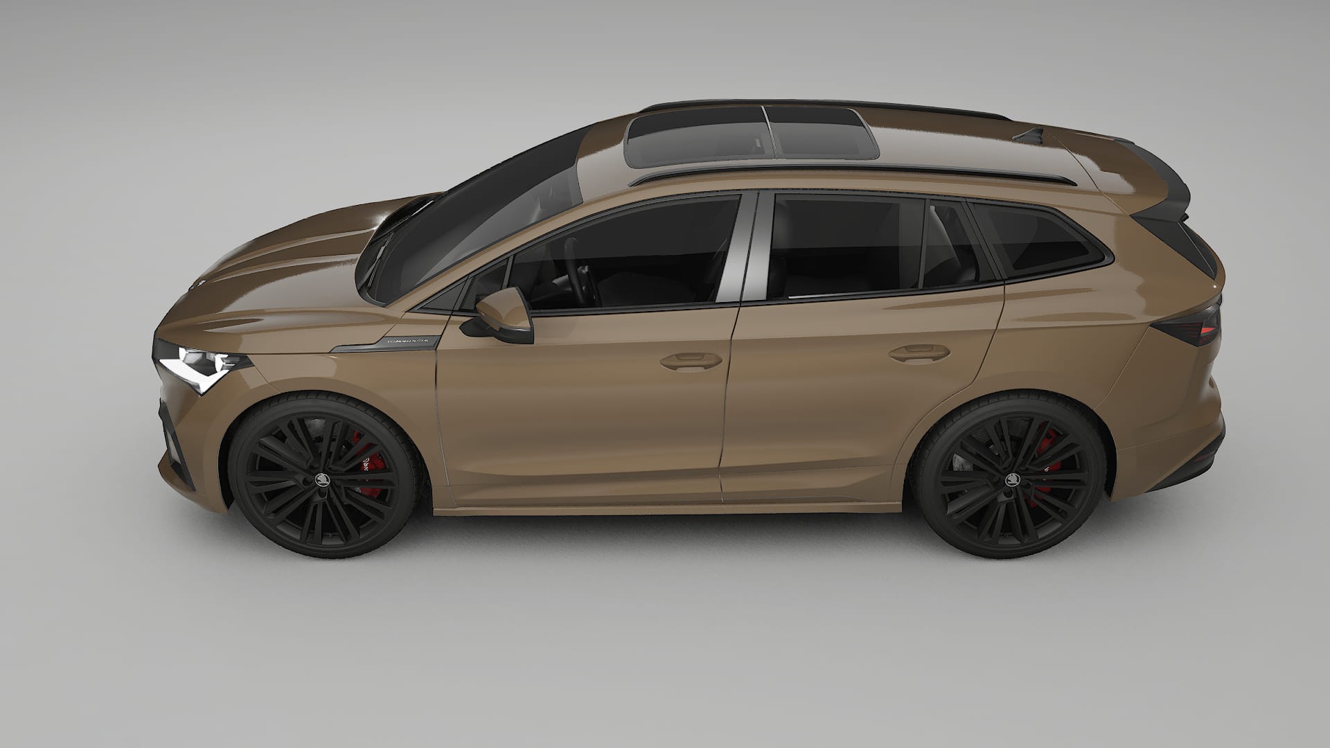 Škoda Enyaq MEB TPU Lackskyddsfilm | SAHARA Färgskiftande PPF – Komplett Förskuret Kit