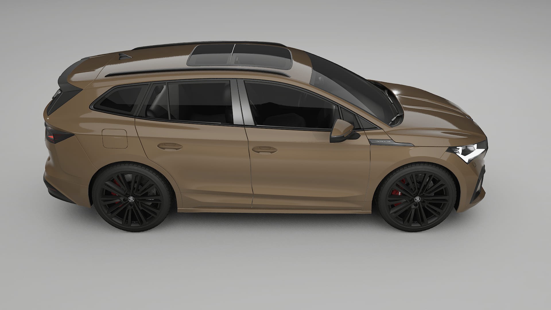 Škoda Enyaq MEB TPU Lackskyddsfilm | SAHARA Färgskiftande PPF – Komplett Förskuret Kit