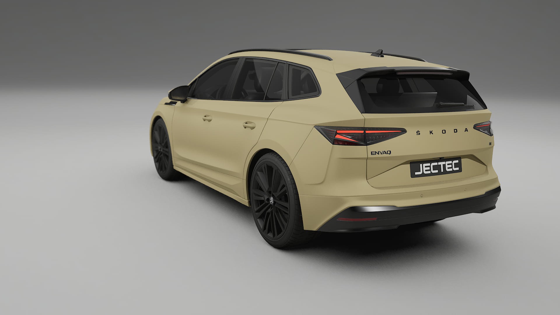 Škoda Enyaq MEB TPU Lackskyddsfilm | SAND Färgskiftande PPF – Komplett Förskuret Kit