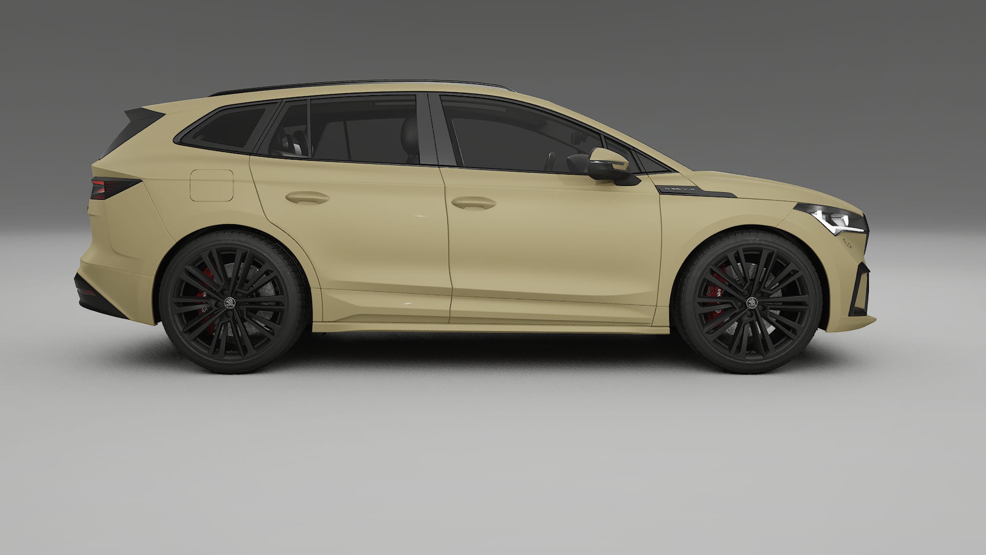 Škoda Enyaq MEB TPU Lackskyddsfilm | SAND Färgskiftande PPF – Komplett Förskuret Kit