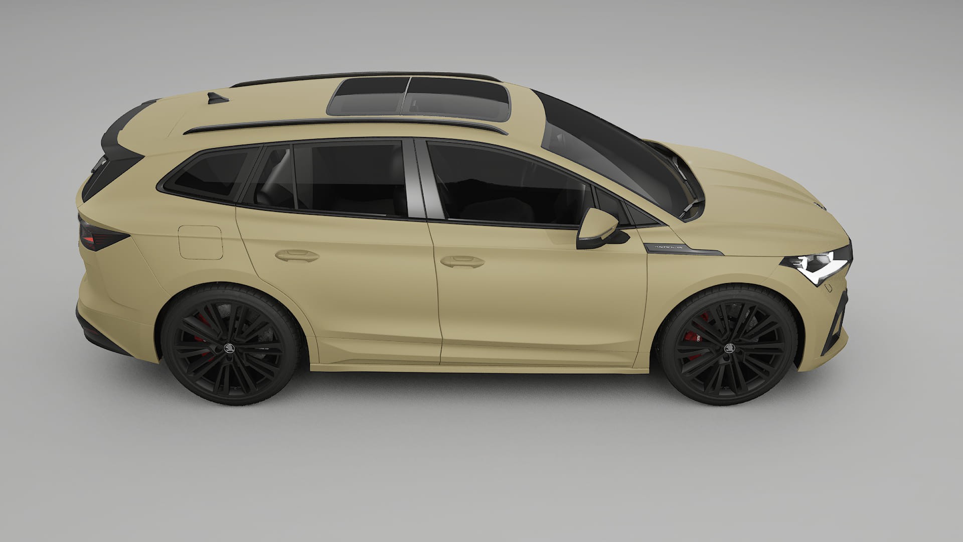 Škoda Enyaq MEB TPU Lackskyddsfilm | SAND Färgskiftande PPF – Komplett Förskuret Kit