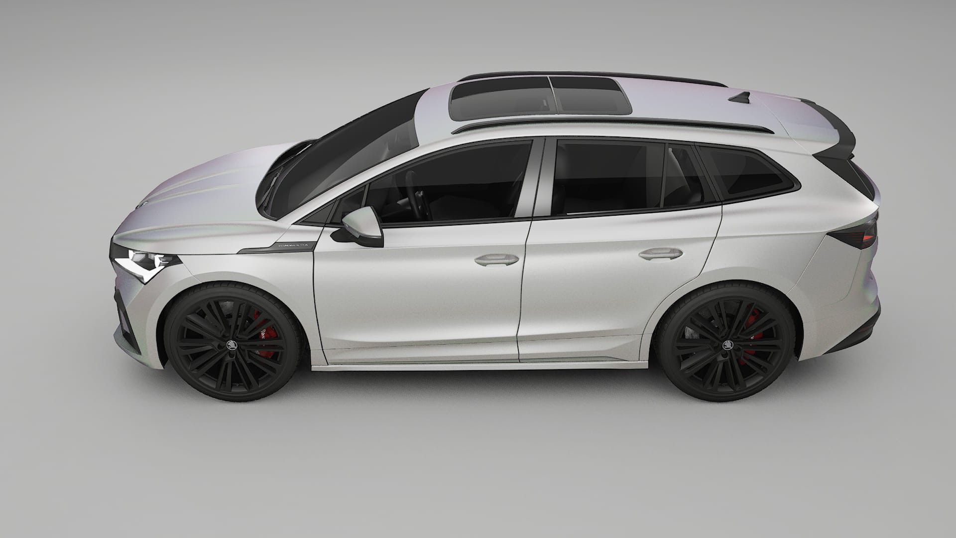 Škoda Enyaq MEB TPU Lackskyddsfilm | NEBULA Färgskiftande PPF – Komplett Förskuret Kit