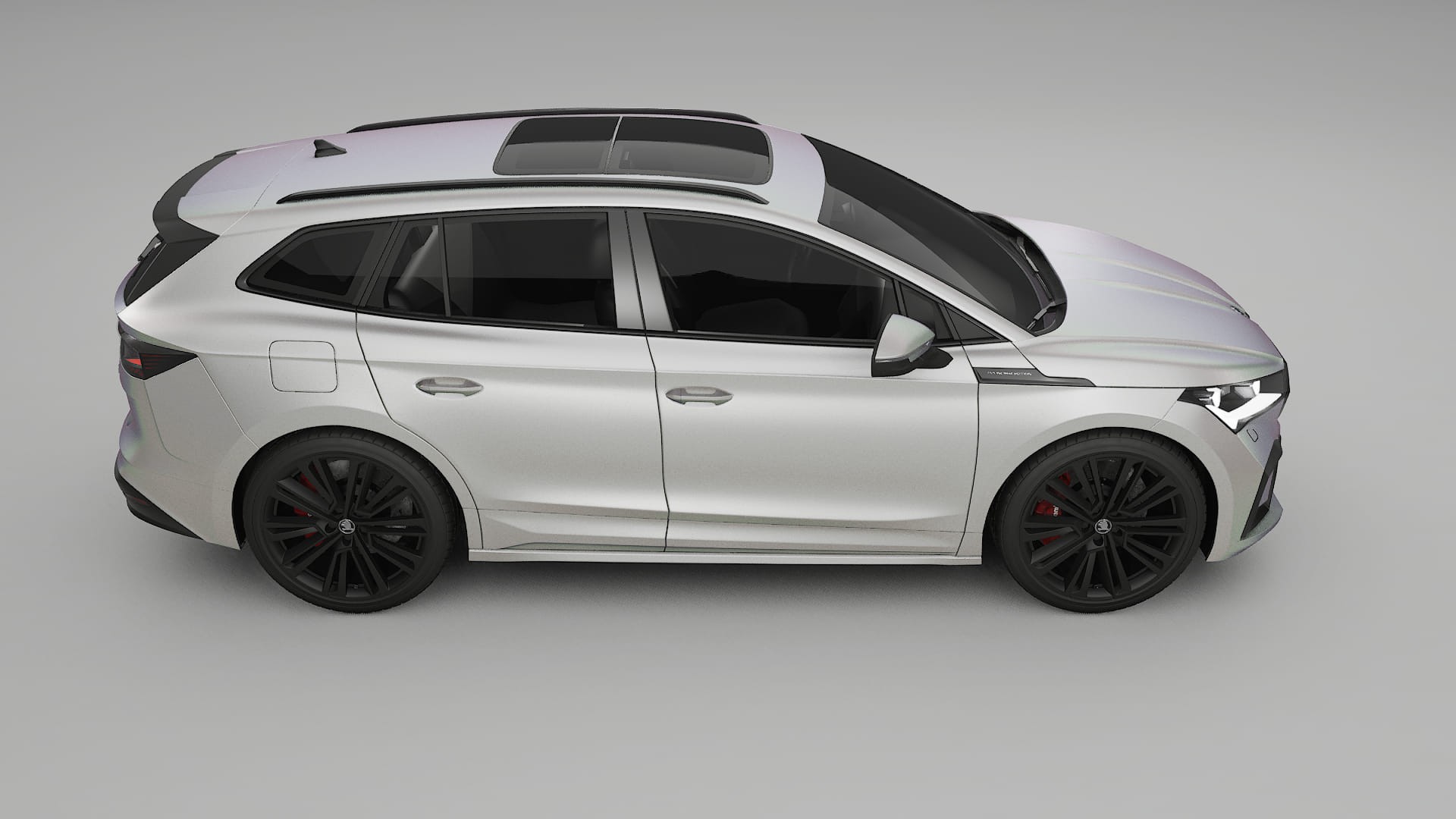 Škoda Enyaq MEB TPU Lackskyddsfilm | NEBULA Färgskiftande PPF – Komplett Förskuret Kit