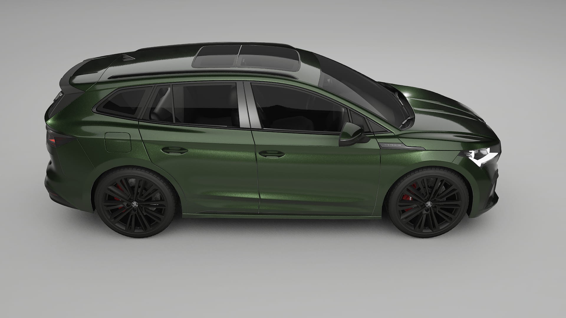 Škoda Enyaq MEB TPU Lackskyddsfilm | LAGOON Färgskiftande PPF – Komplett Förskuret Kit