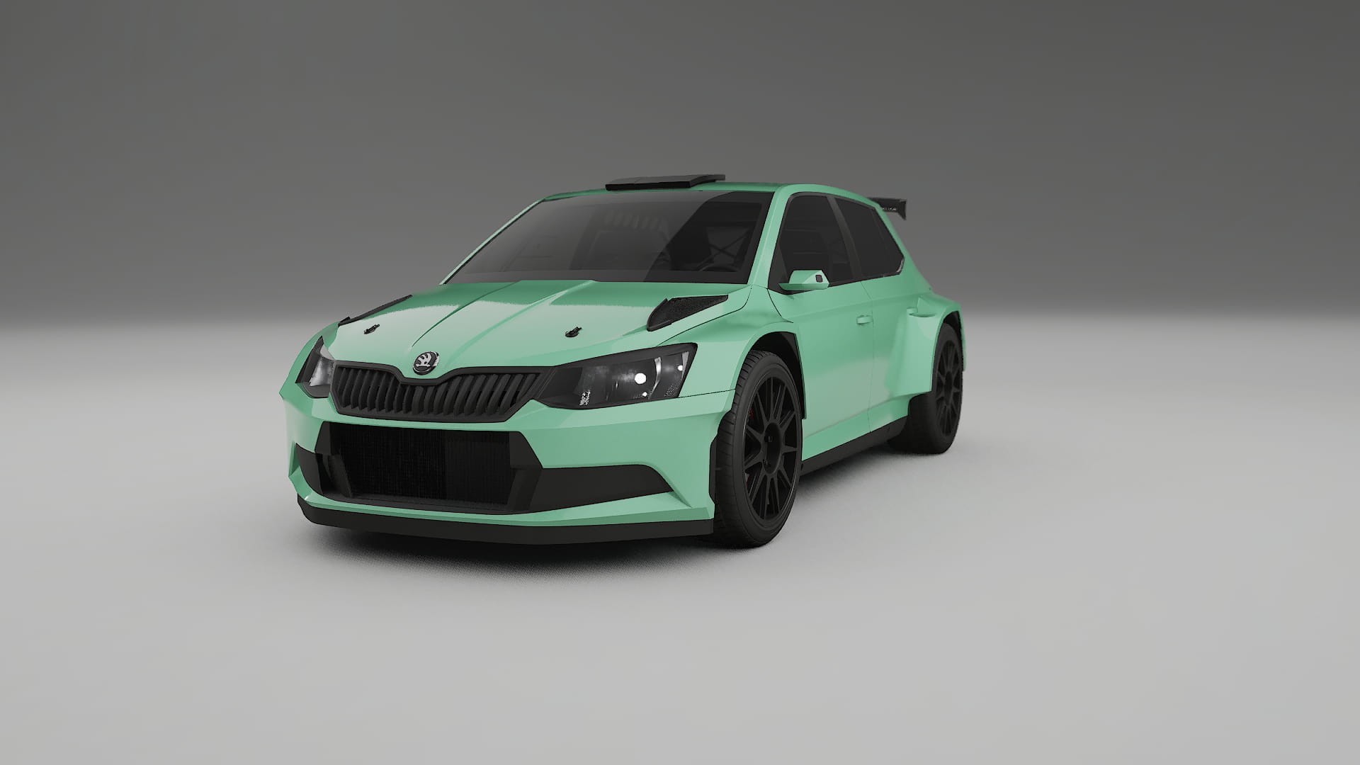 Škoda Fabia R5 6V TPU Lackskyddsfilm | DUSTY Färgskiftande PPF – Komplett Förskuret Kit