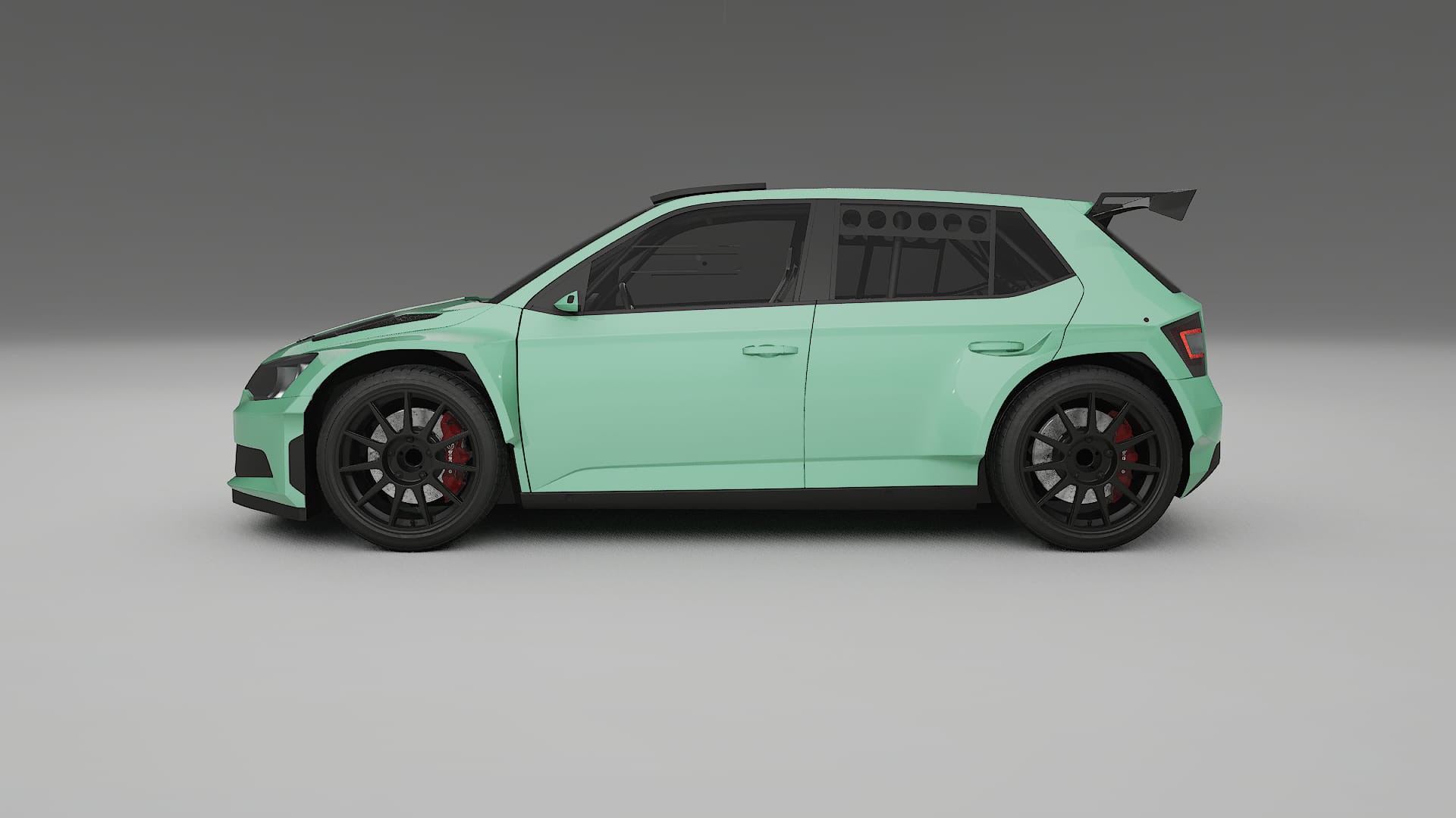 Škoda Fabia R5 6V TPU Lackskyddsfilm | DUSTY Färgskiftande PPF – Komplett Förskuret Kit