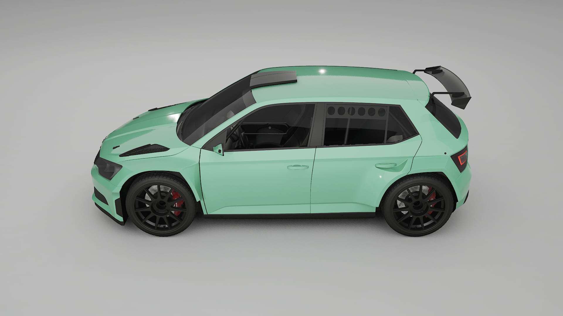 Škoda Fabia R5 6V TPU Lackskyddsfilm | DUSTY Färgskiftande PPF – Komplett Förskuret Kit