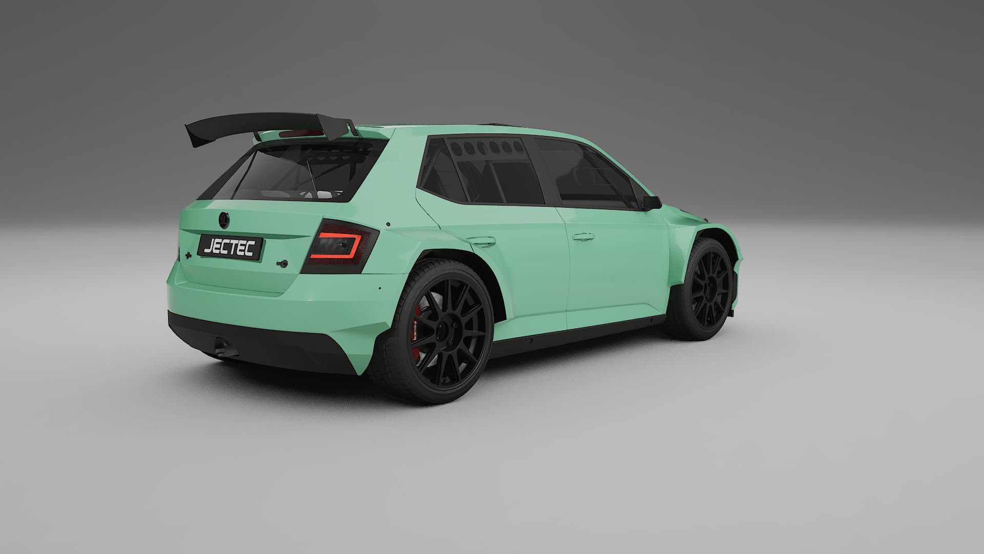 Škoda Fabia R5 6V TPU Lackskyddsfilm | DUSTY Färgskiftande PPF – Komplett Förskuret Kit