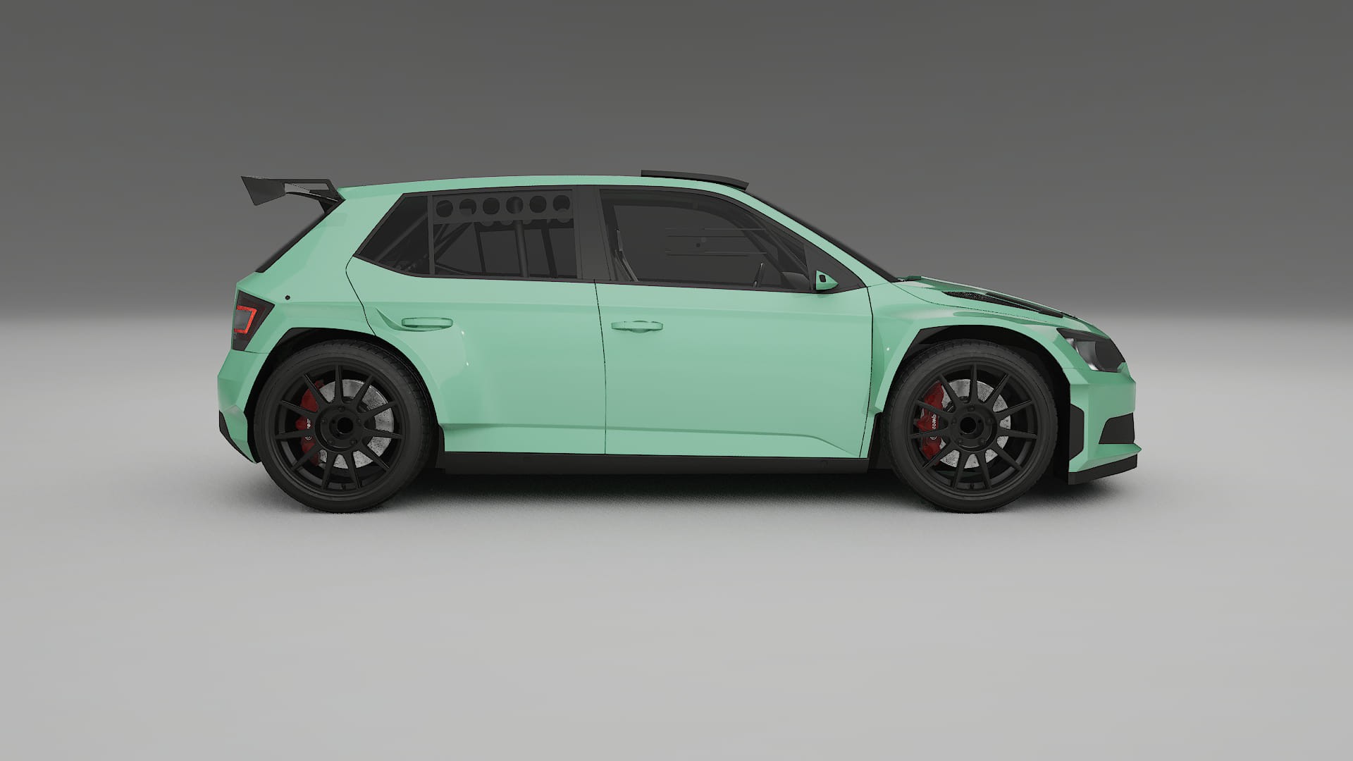 Škoda Fabia R5 6V TPU Lackskyddsfilm | DUSTY Färgskiftande PPF – Komplett Förskuret Kit