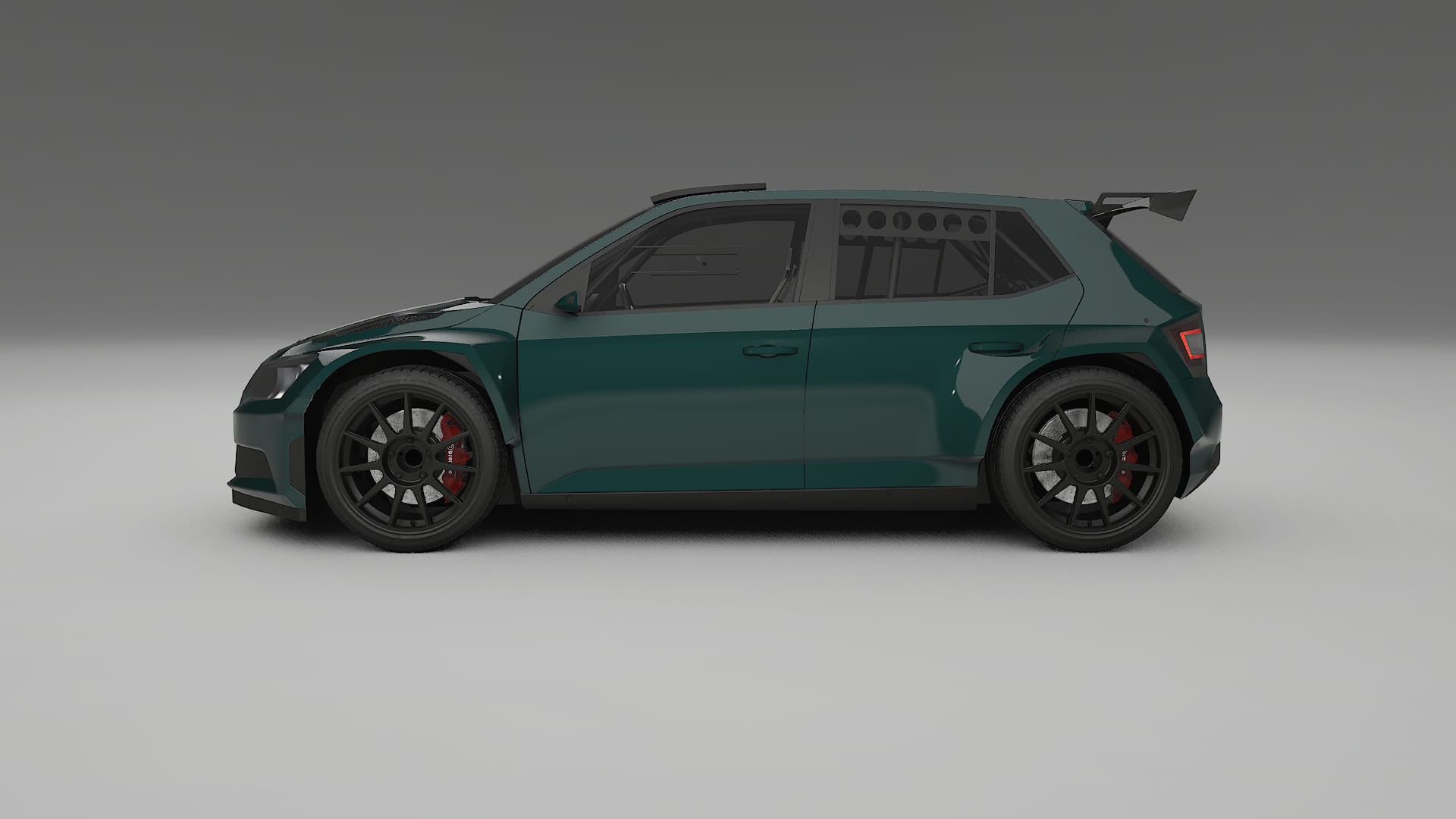 Škoda Fabia R5 6V TPU Lackskyddsfilm | INFERNO Färgskiftande PPF – Komplett Förskuret Kit