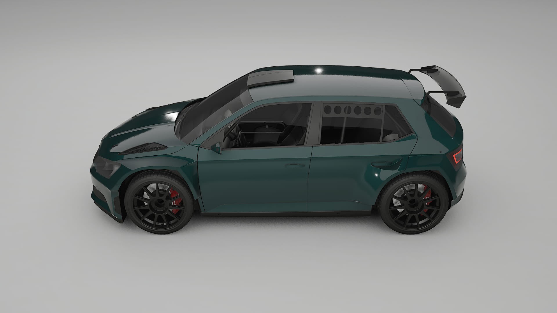 Škoda Fabia R5 6V TPU Lackskyddsfilm | INFERNO Färgskiftande PPF – Komplett Förskuret Kit