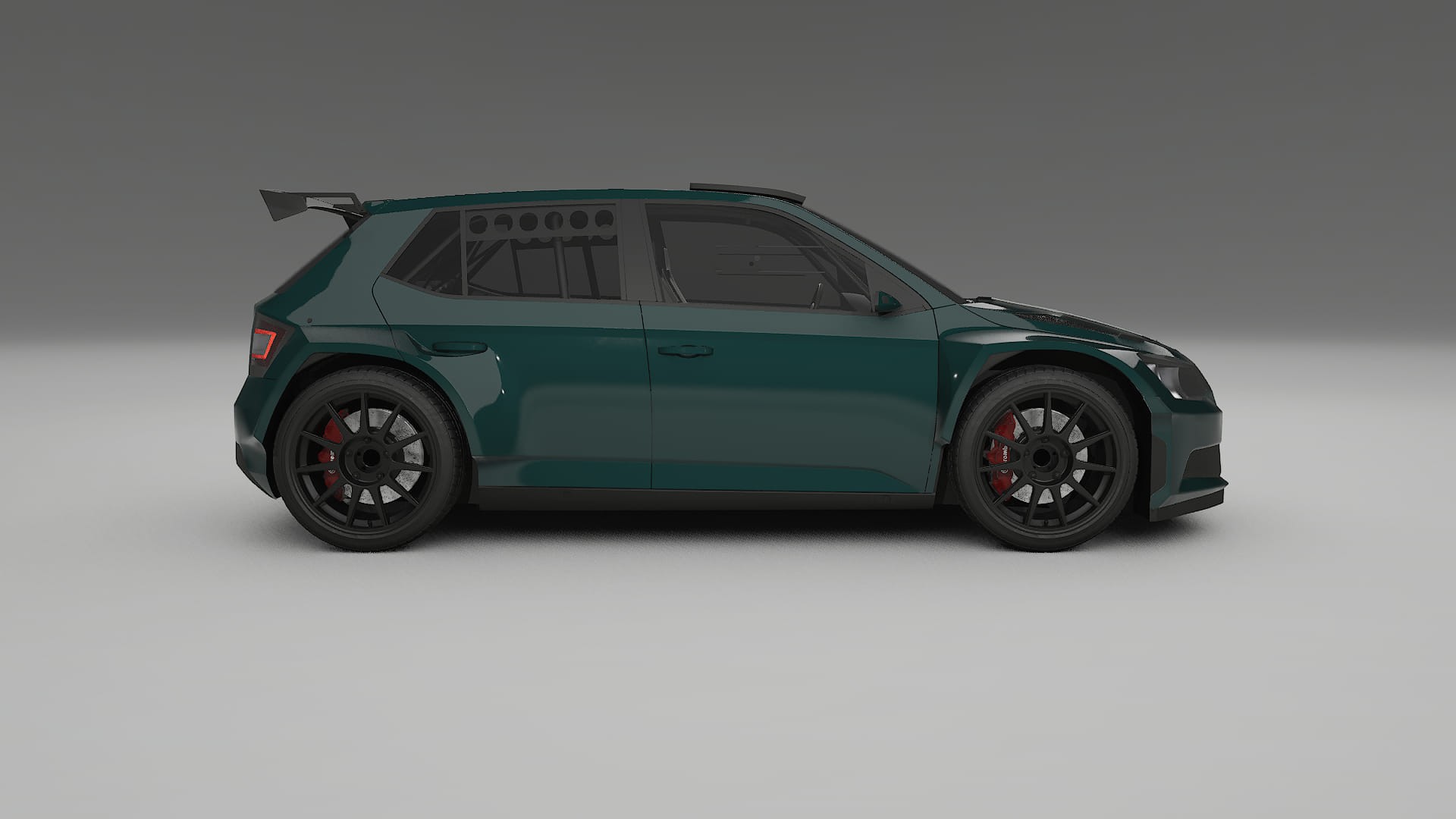 Škoda Fabia R5 6V TPU Lackskyddsfilm | INFERNO Färgskiftande PPF – Komplett Förskuret Kit