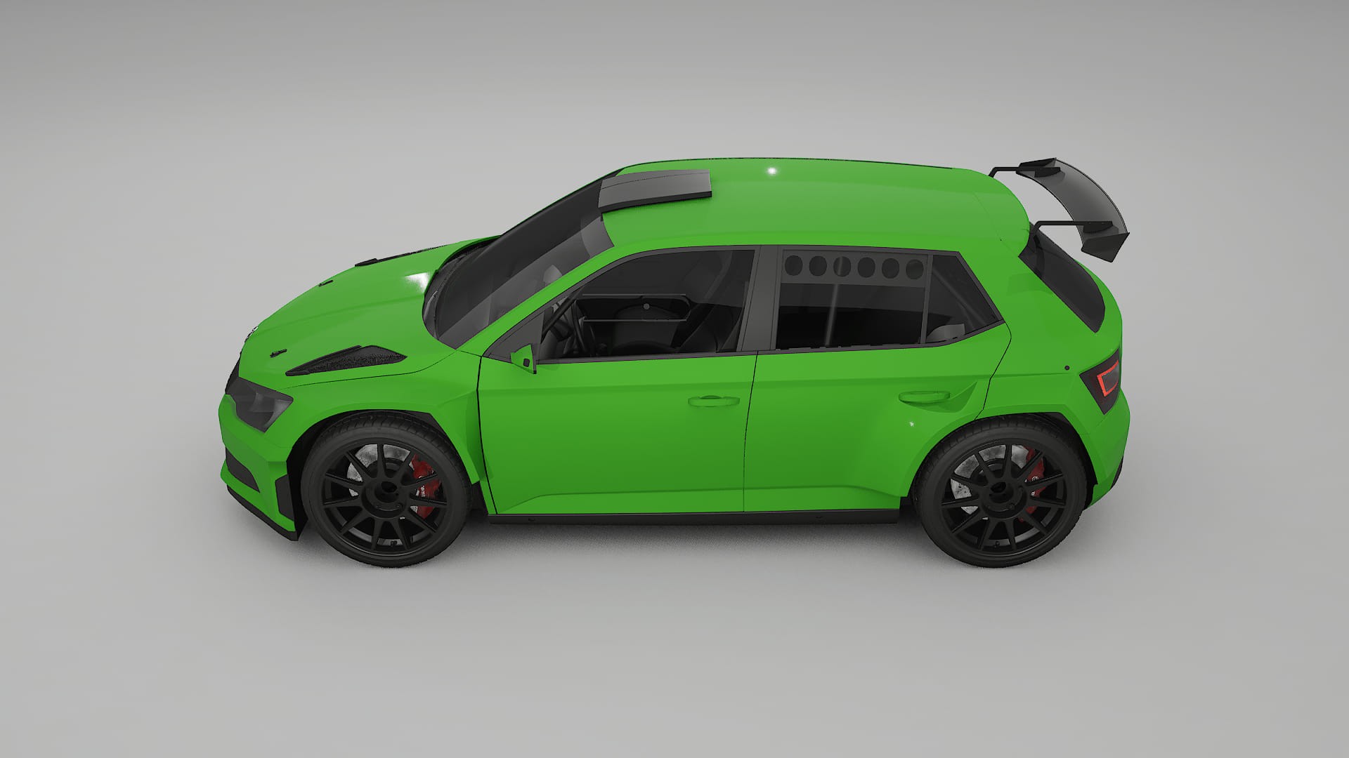 Škoda Fabia R5 6V TPU Lackskyddsfilm | VENOM Färgskiftande PPF – Komplett Förskuret Kit