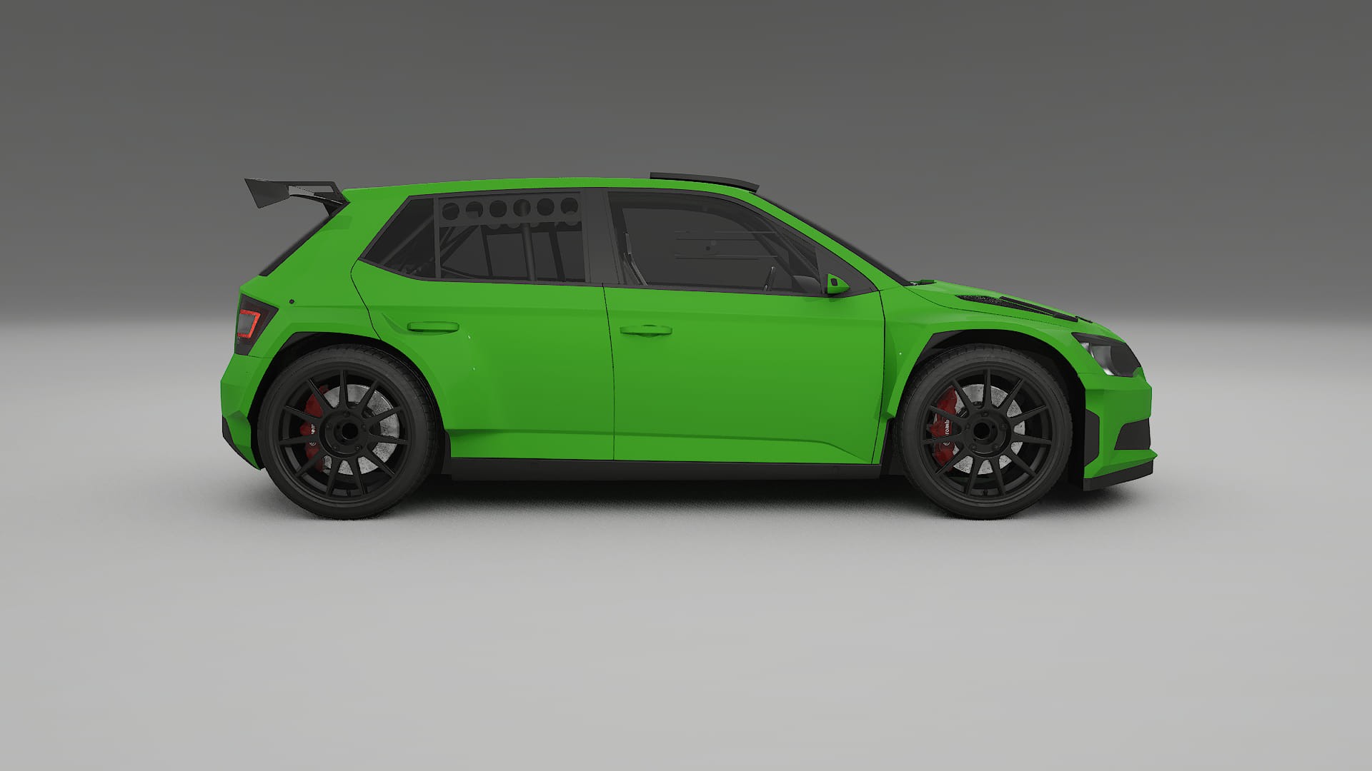Škoda Fabia R5 6V TPU Lackskyddsfilm | VENOM Färgskiftande PPF – Komplett Förskuret Kit