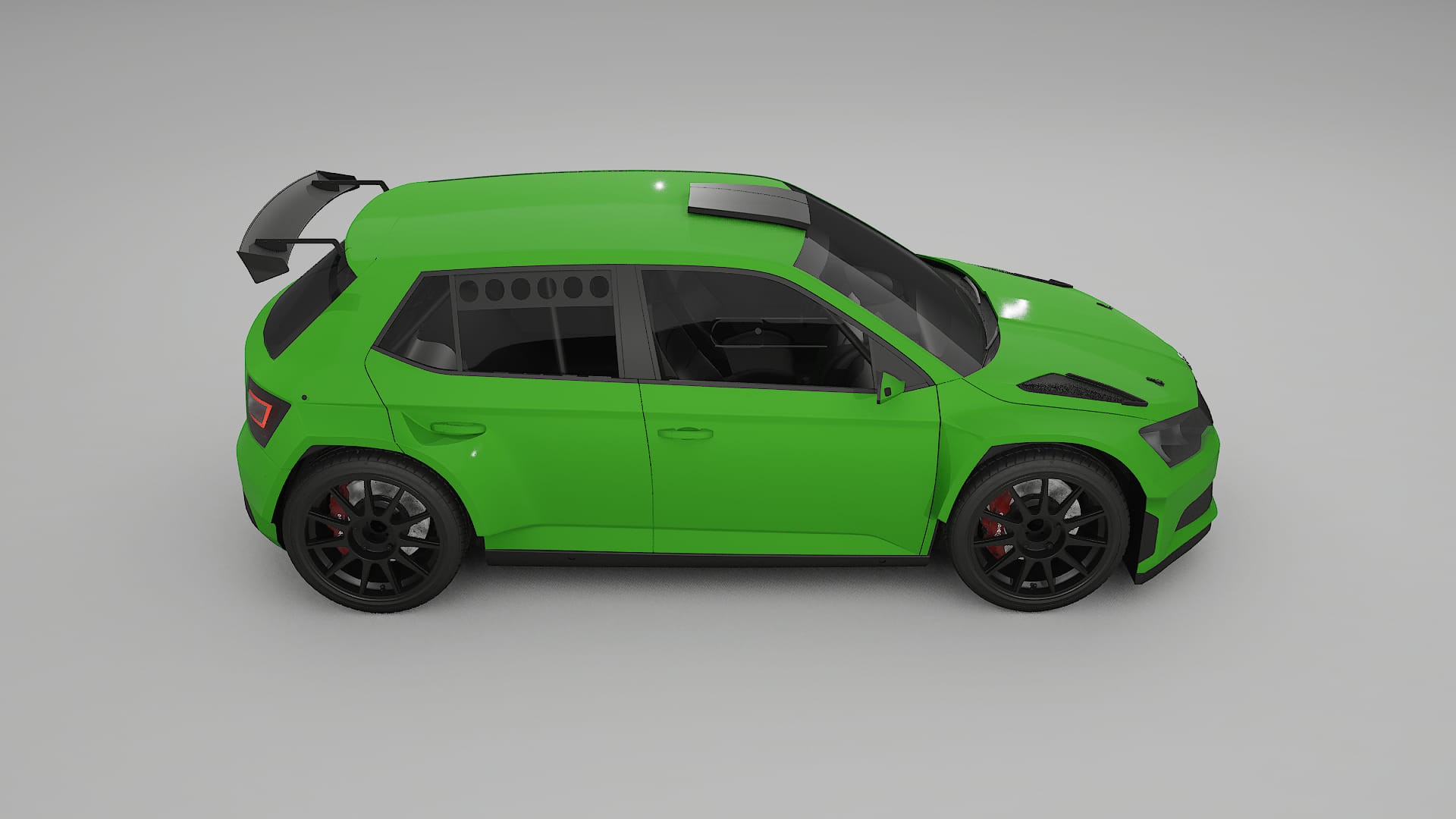 Škoda Fabia R5 6V TPU Lackskyddsfilm | VENOM Färgskiftande PPF – Komplett Förskuret Kit