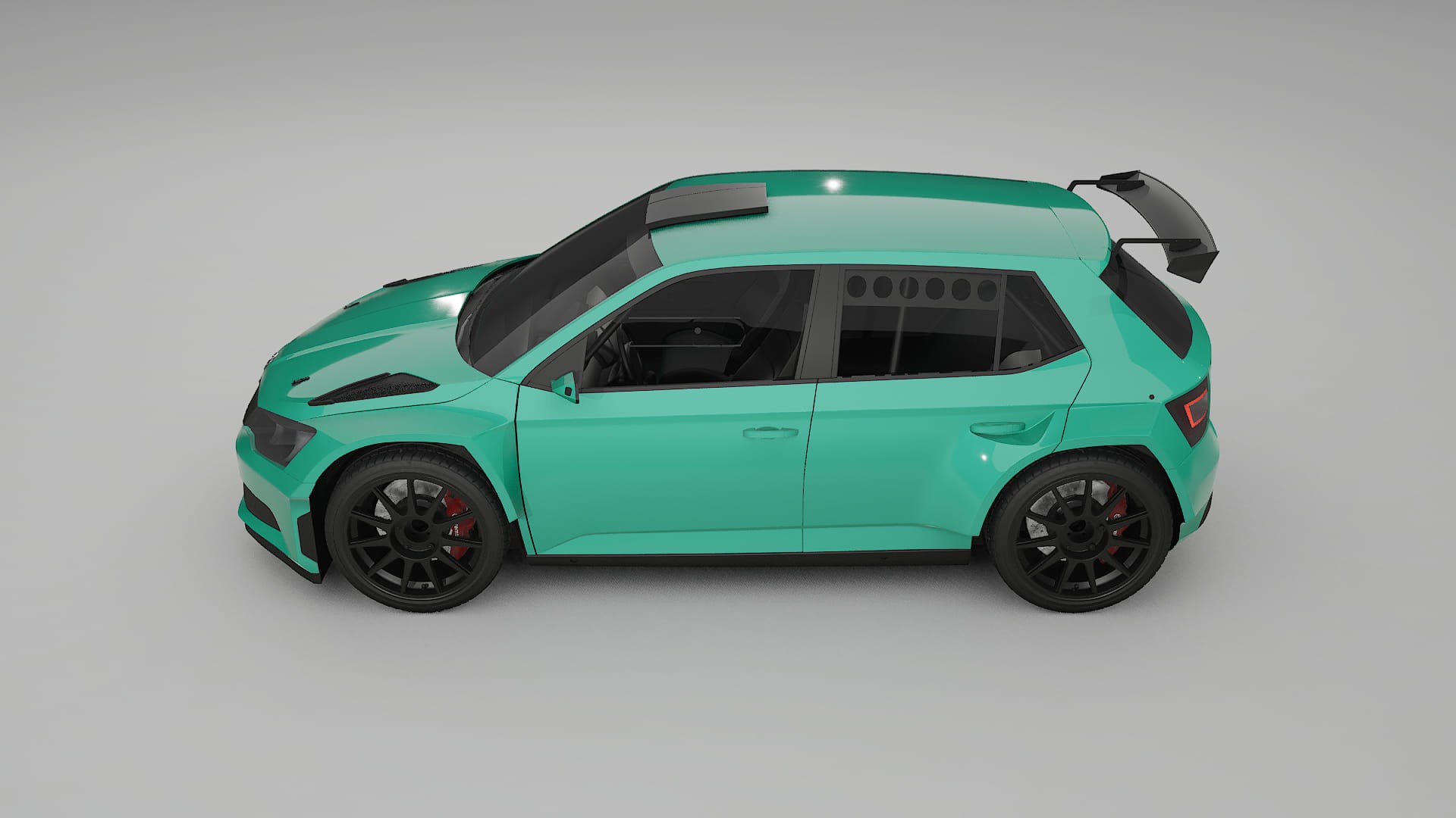 Škoda Fabia R5 6V TPU Lackskyddsfilm | JEWEL Färgskiftande PPF – Komplett Förskuret Kit