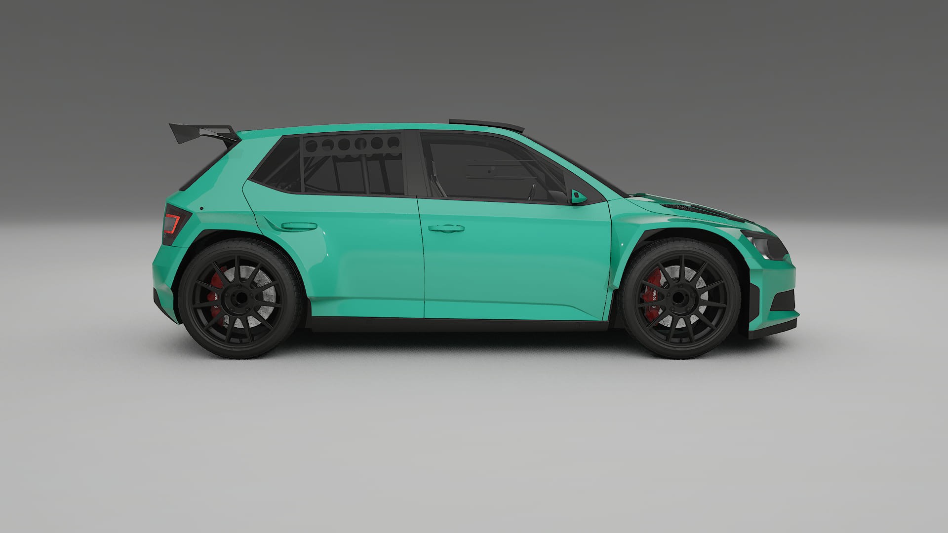 Škoda Fabia R5 6V TPU Lackskyddsfilm | JEWEL Färgskiftande PPF – Komplett Förskuret Kit