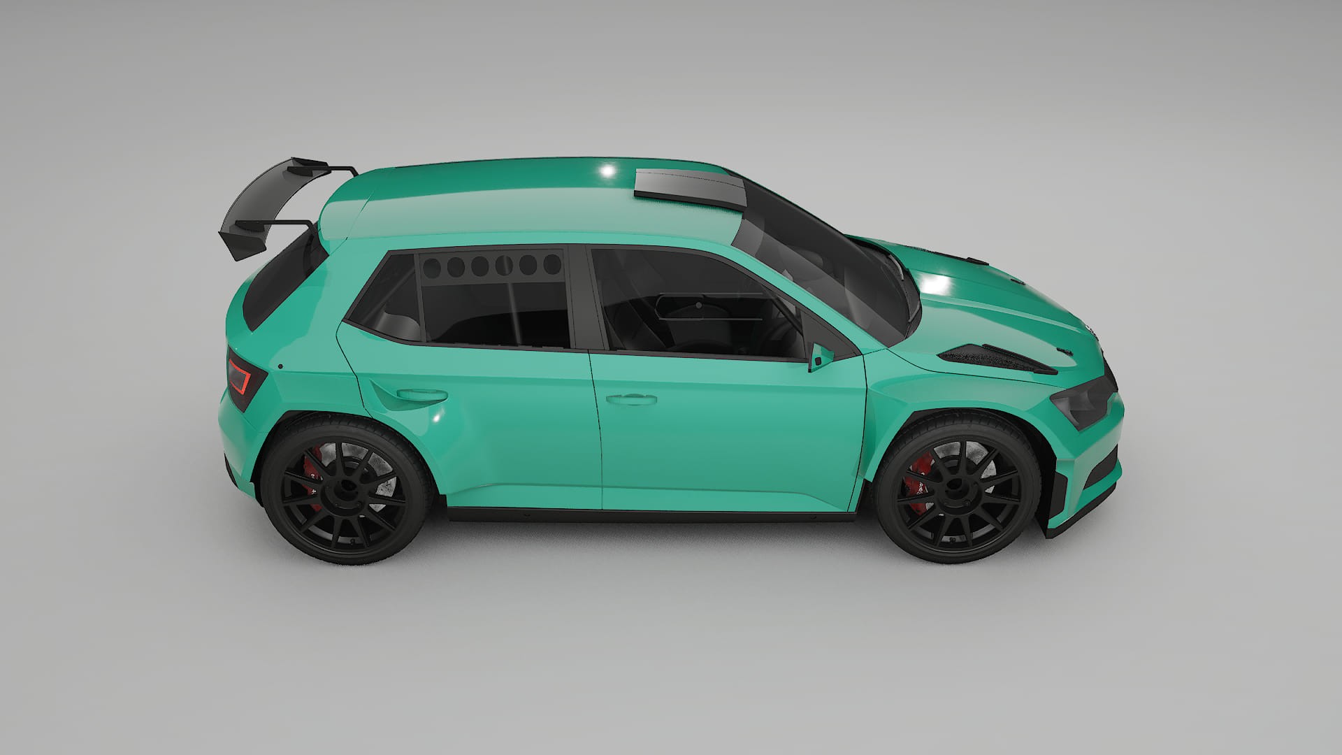 Škoda Fabia R5 6V TPU Lackskyddsfilm | JEWEL Färgskiftande PPF – Komplett Förskuret Kit