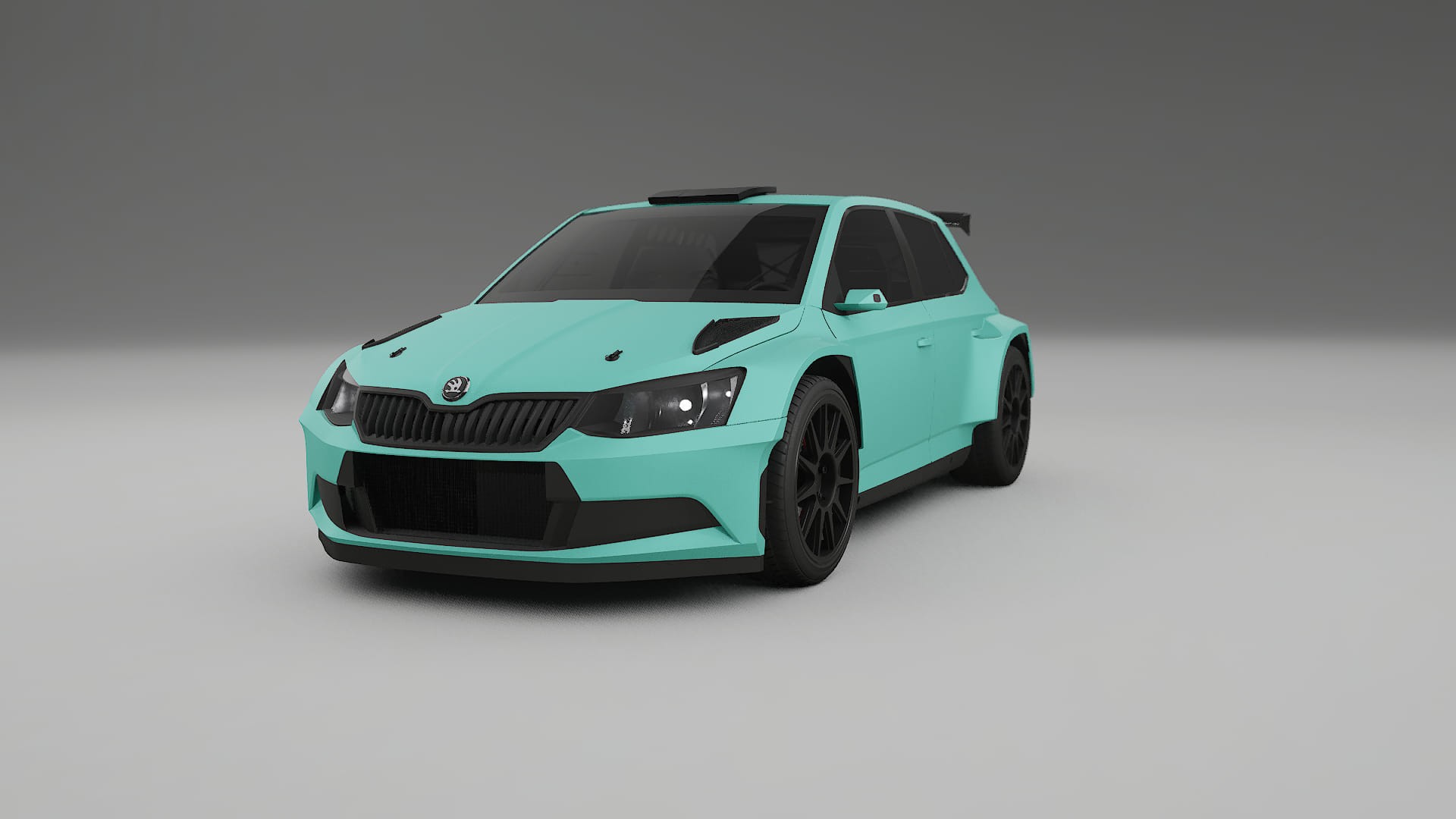 Škoda Fabia R5 6V TPU Lackskyddsfilm | FROST Färgskiftande PPF – Komplett Förskuret Kit