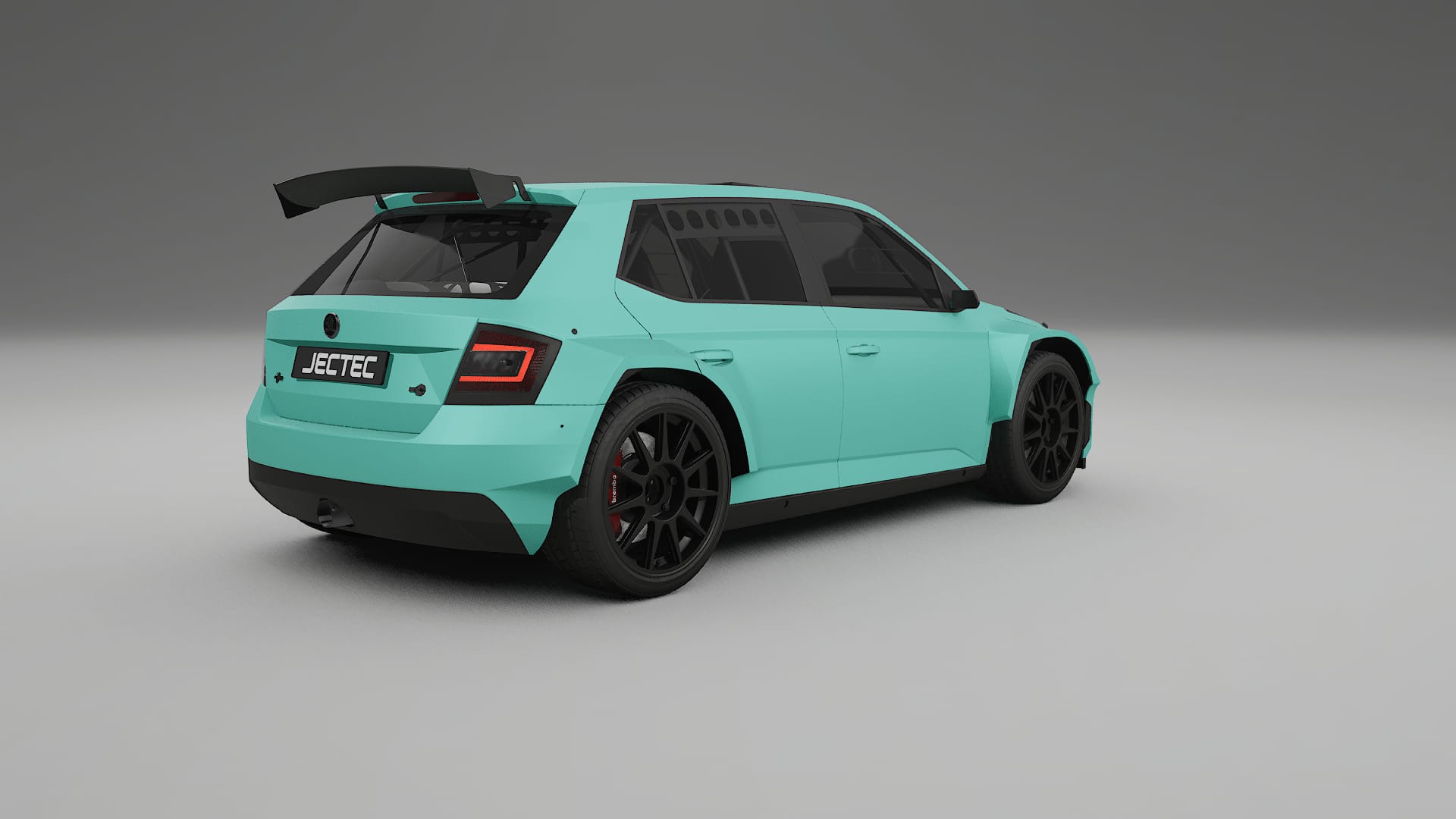Škoda Fabia R5 6V TPU Lackskyddsfilm | FROST Färgskiftande PPF – Komplett Förskuret Kit