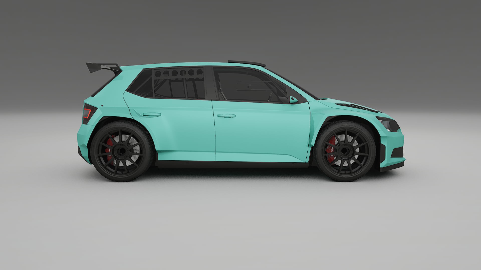 Škoda Fabia R5 6V TPU Lackskyddsfilm | FROST Färgskiftande PPF – Komplett Förskuret Kit