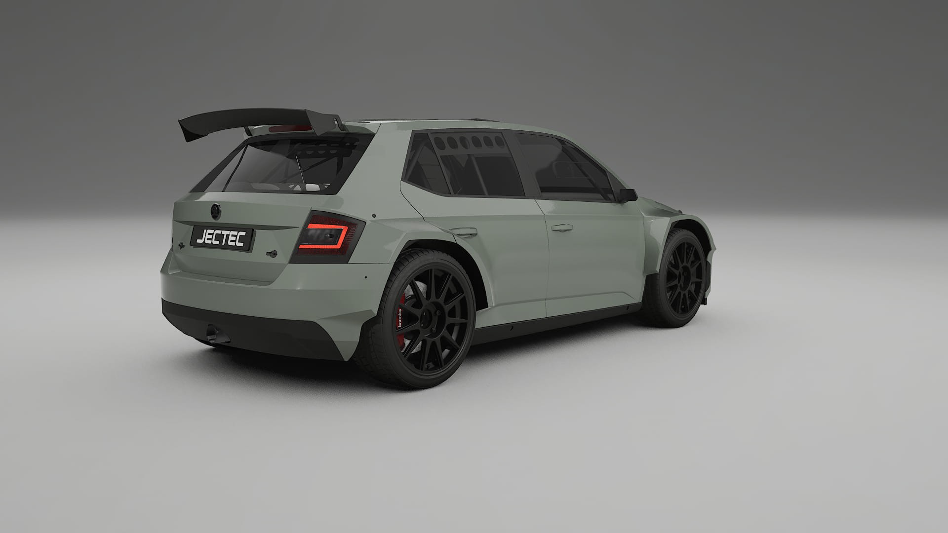 Škoda Fabia R5 6V TPU Lackskyddsfilm | SLATE Färgskiftande PPF – Komplett Förskuret Kit