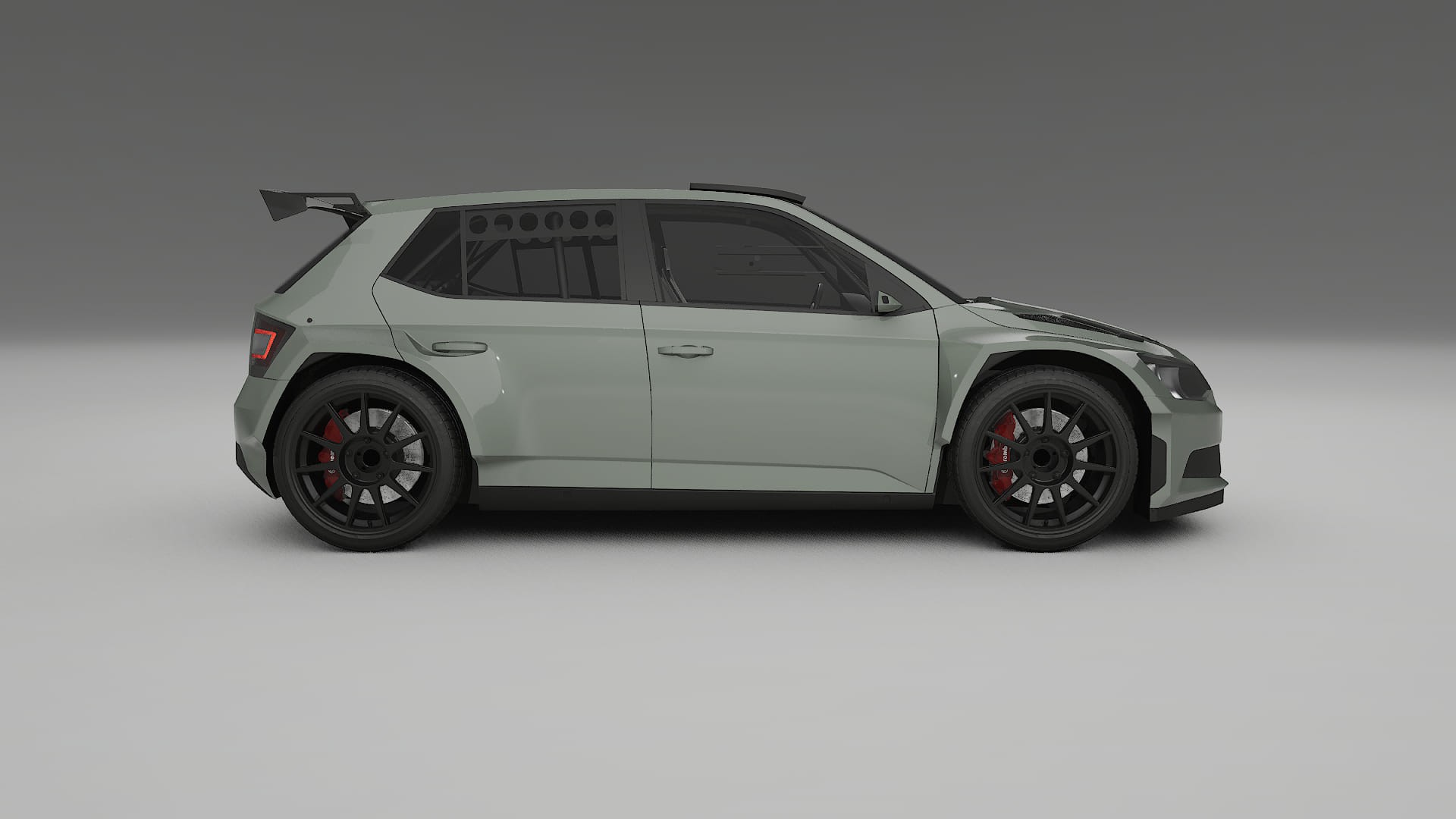 Škoda Fabia R5 6V TPU Lackskyddsfilm | SLATE Färgskiftande PPF – Komplett Förskuret Kit