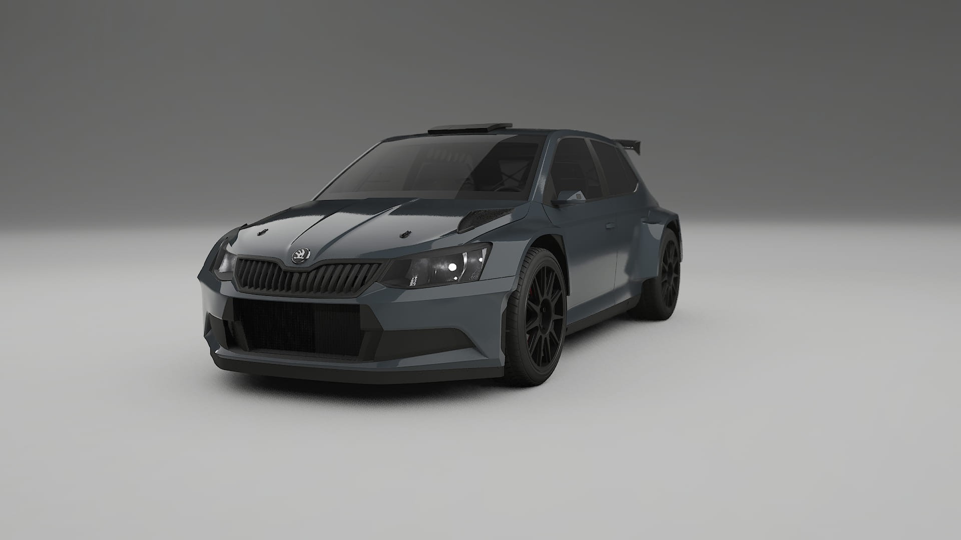 Škoda Fabia R5 6V TPU Lackskyddsfilm | GRANITE Färgskiftande PPF – Komplett Förskuret Kit