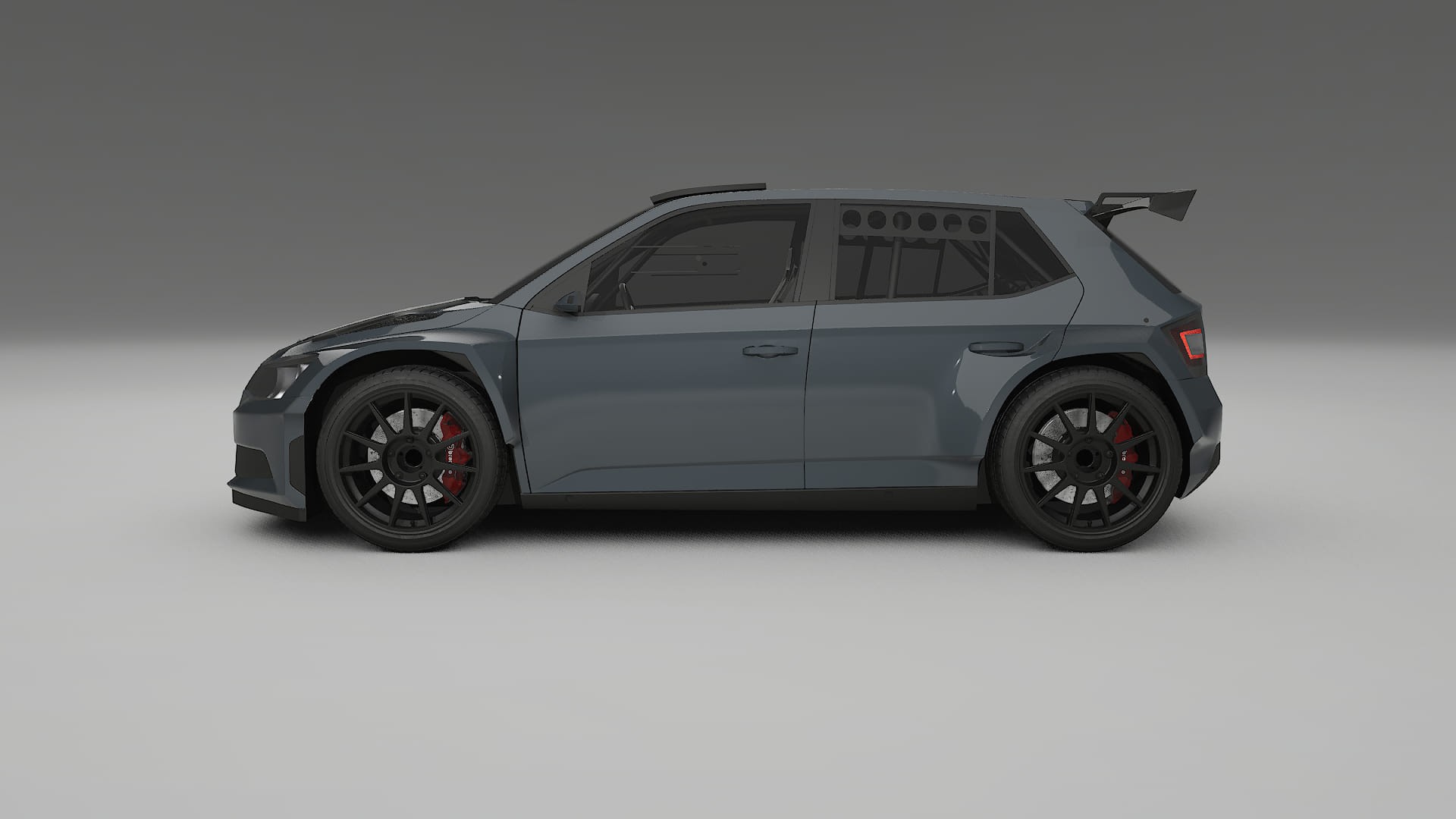 Škoda Fabia R5 6V TPU Lackskyddsfilm | GRANITE Färgskiftande PPF – Komplett Förskuret Kit